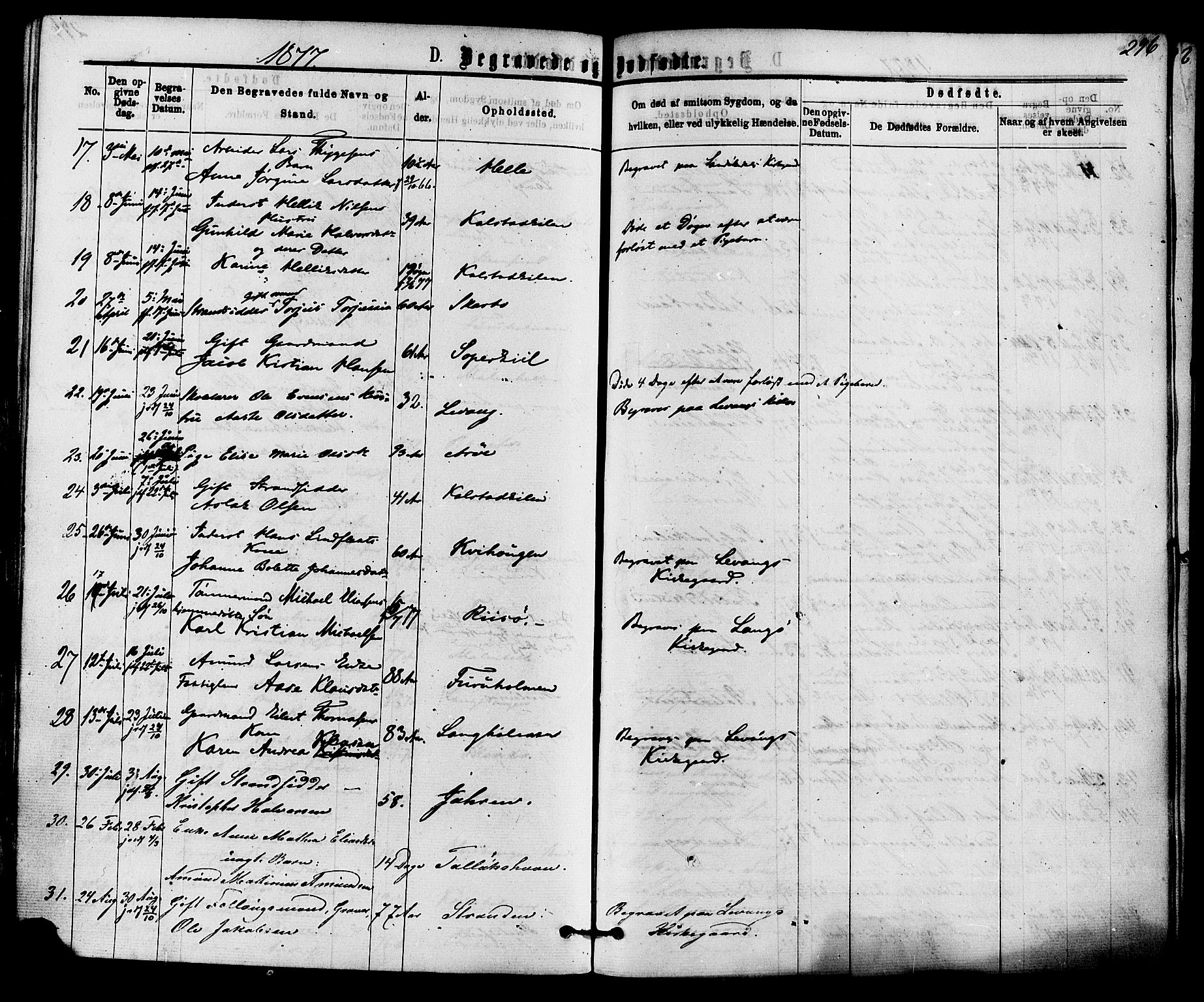 Skåtøy kirkebøker, SAKO/A-304/F/Fa/L0001: Parish register (official) no. I 1, 1874-1883, p. 296