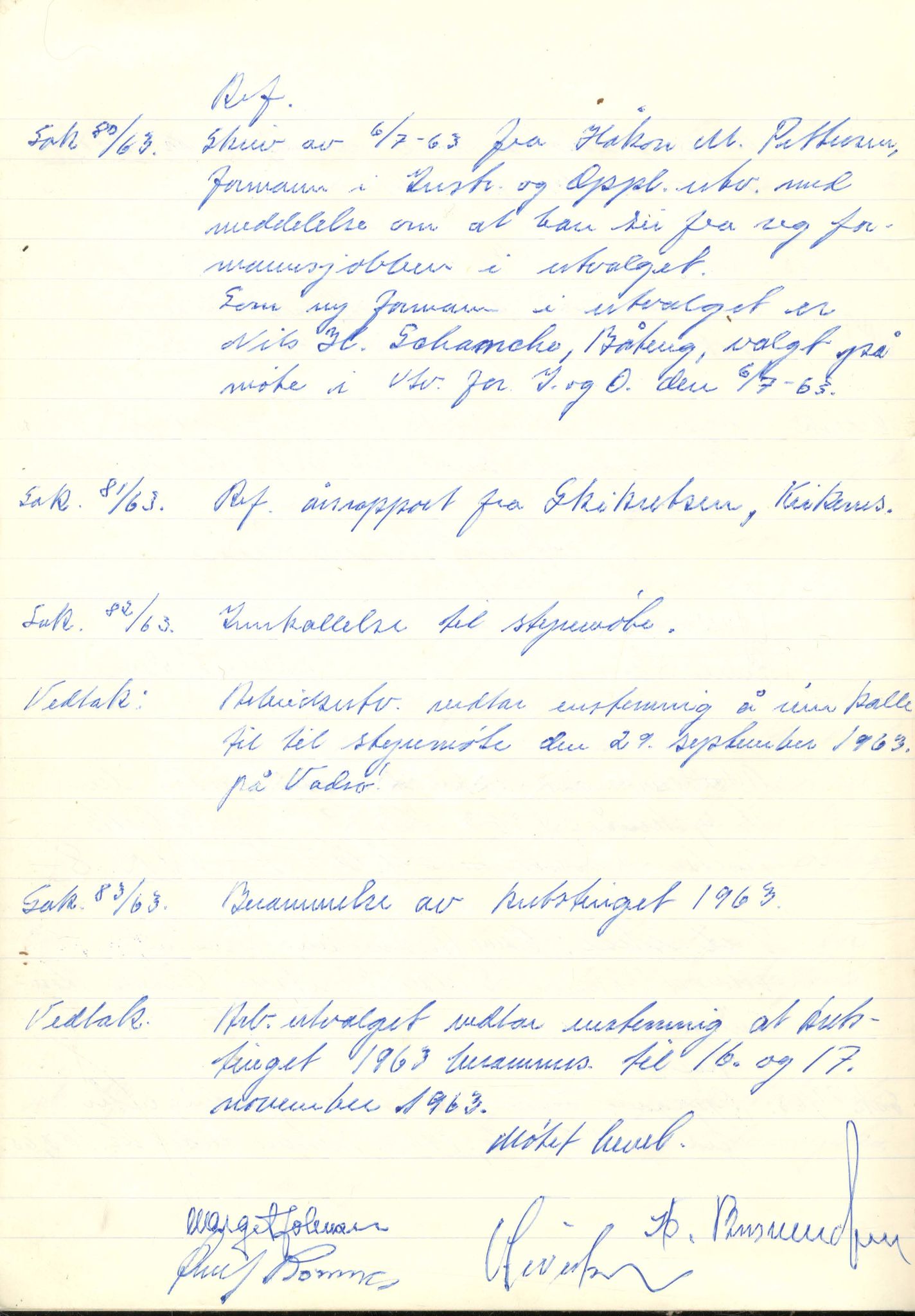 Aust-Finnmark Idrettskrets , FMFB/A-1041/A/L0005: Møteprotokoll for styre, ting og arbeidsutvalg, 1958-1963, p. 197