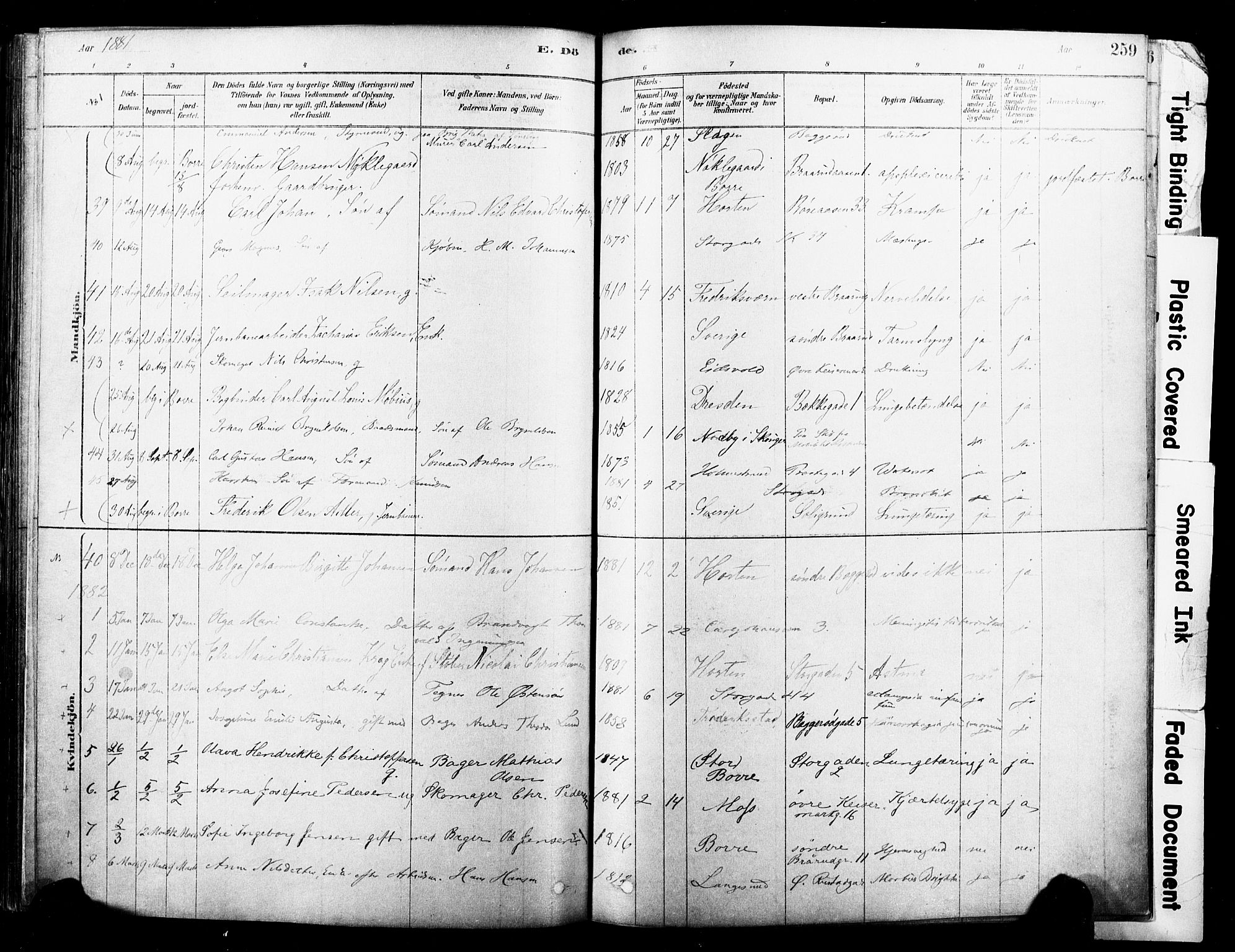 Horten kirkebøker, AV/SAKO-A-348/F/Fa/L0003: Parish register (official) no. 3, 1878-1887, p. 259