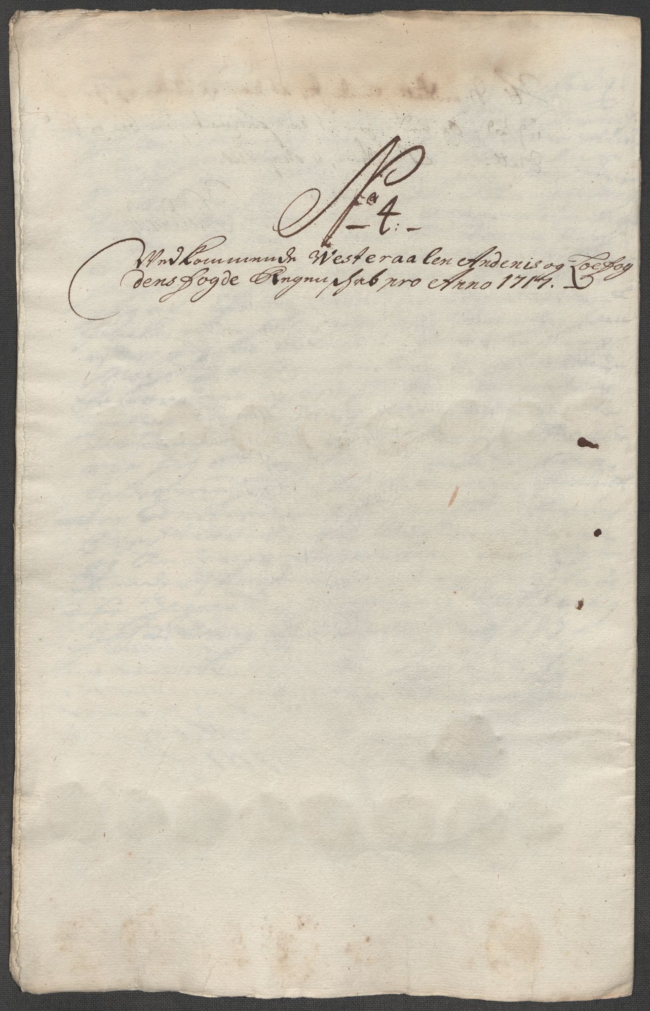 Rentekammeret inntil 1814, Reviderte regnskaper, Fogderegnskap, AV/RA-EA-4092/R67/L4683: Fogderegnskap Vesterålen, Andenes og Lofoten, 1717, p. 76