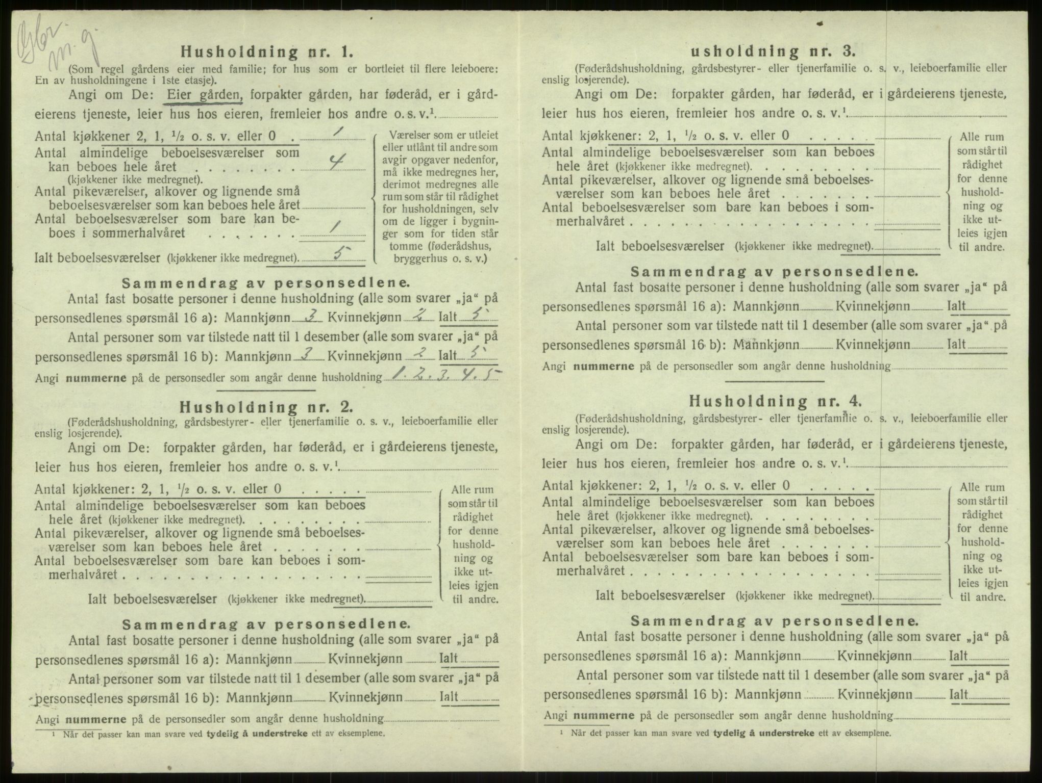 SAB, 1920 census for Haus, 1920, p. 846