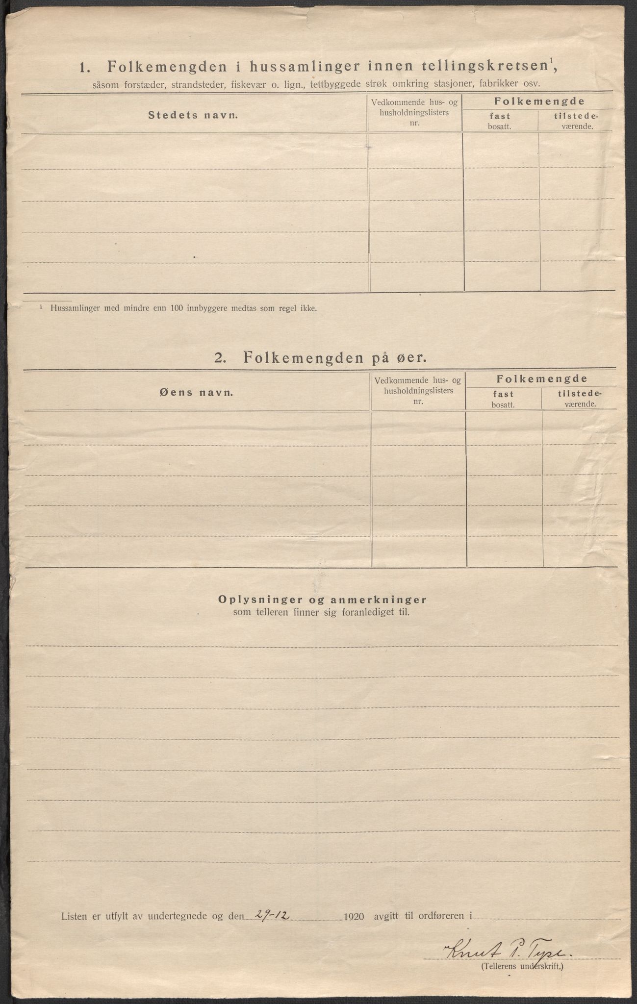 SAB, 1920 census for Stord, 1920, p. 50