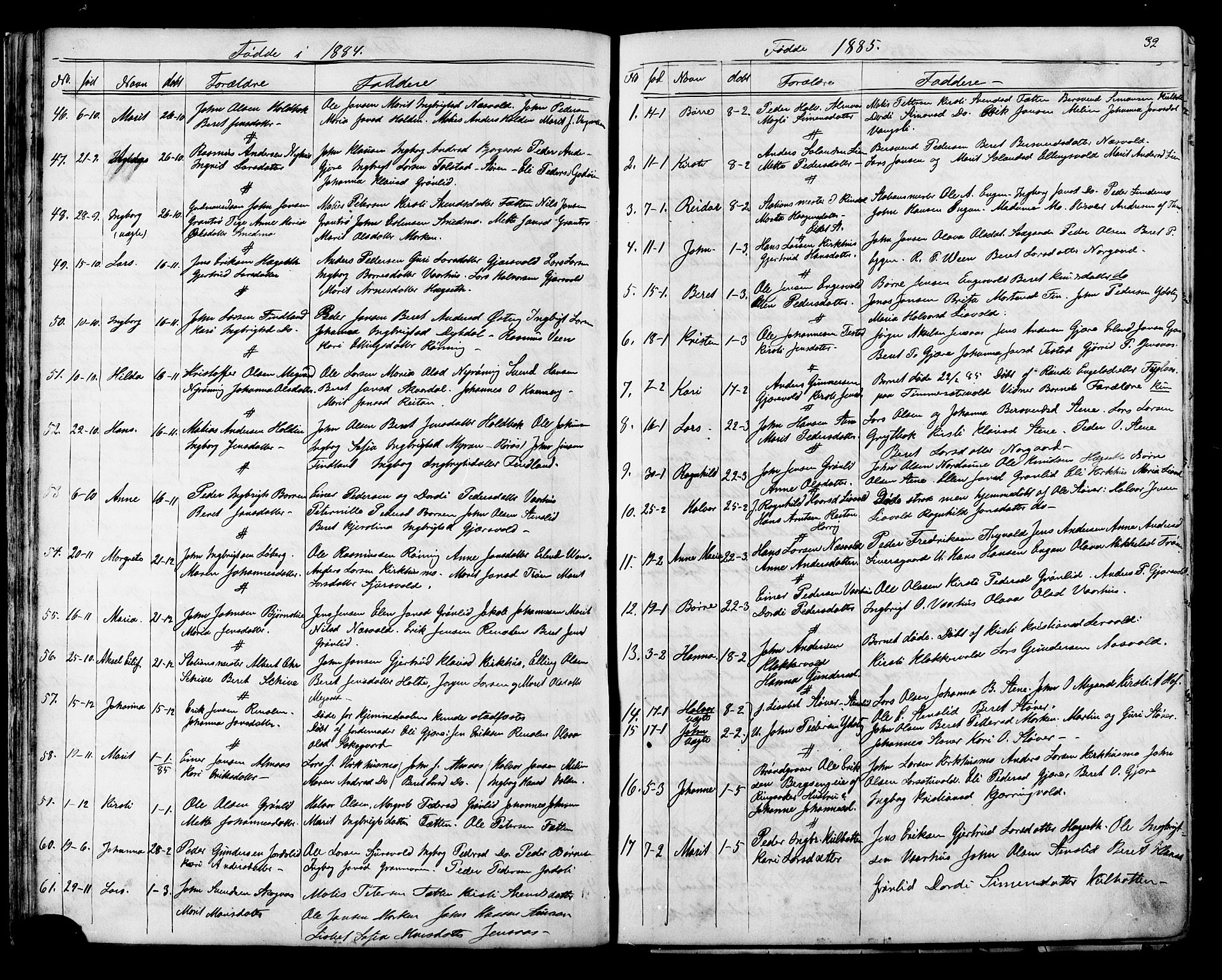 Ministerialprotokoller, klokkerbøker og fødselsregistre - Sør-Trøndelag, SAT/A-1456/686/L0985: Parish register (copy) no. 686C01, 1871-1933, p. 32