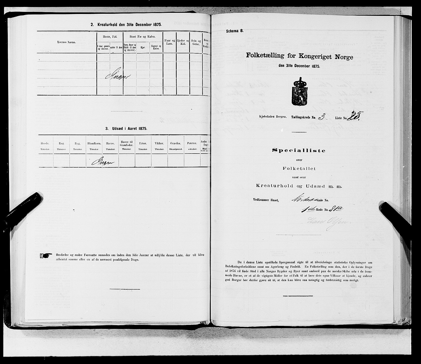 SAB, 1875 census for 1301 Bergen, 1875, p. 155