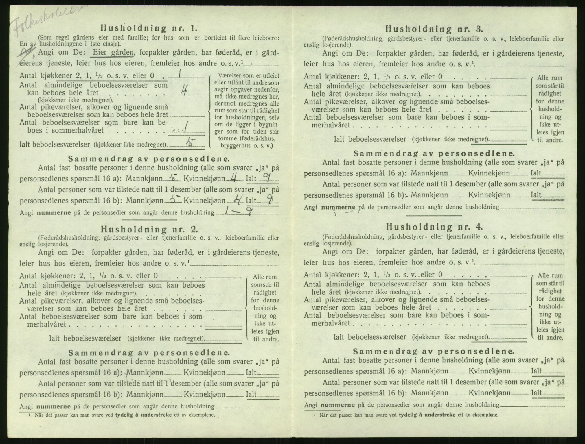 SAT, 1920 census for Borgund, 1920, p. 1525