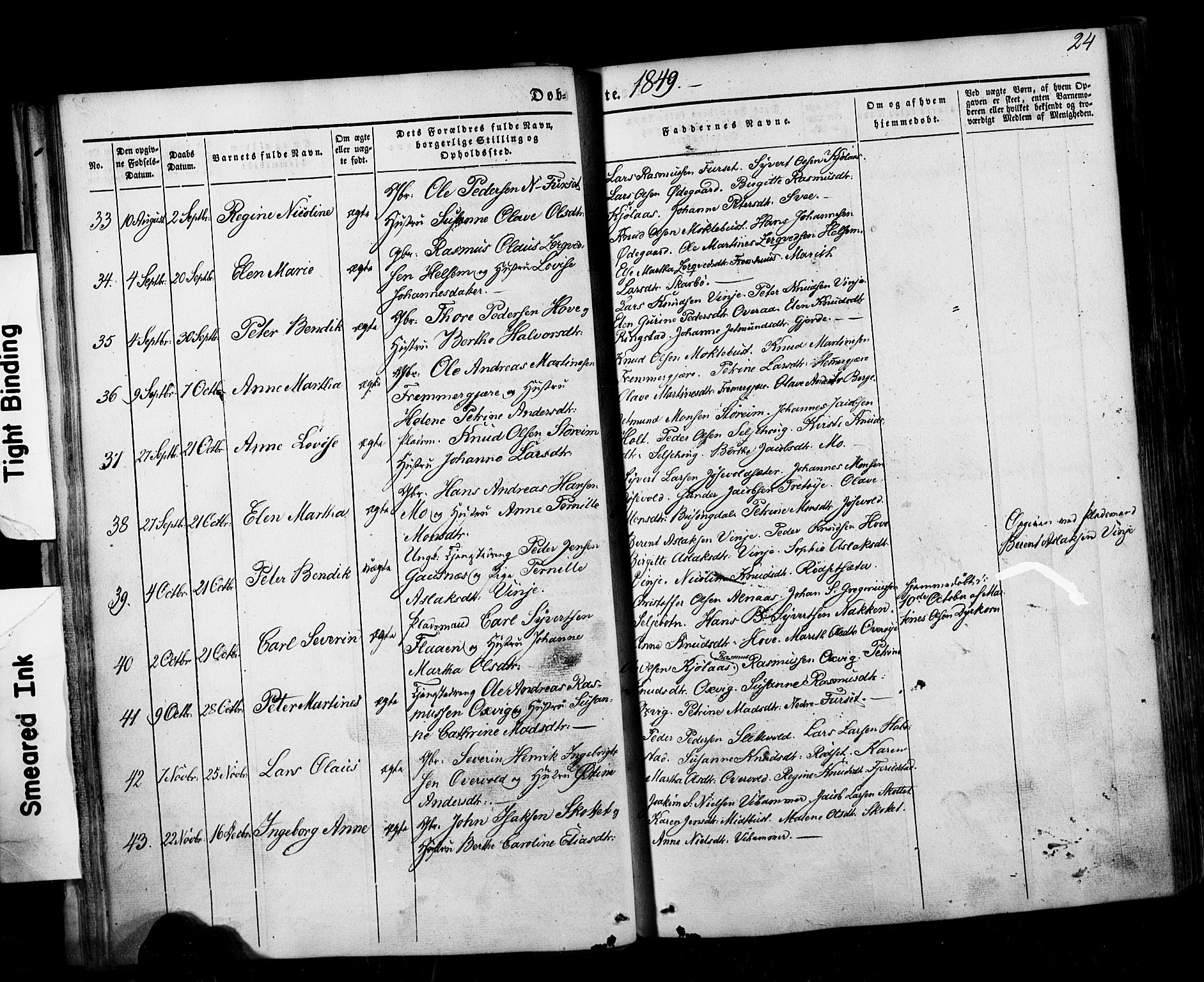 Ministerialprotokoller, klokkerbøker og fødselsregistre - Møre og Romsdal, AV/SAT-A-1454/520/L0275: Parish register (official) no. 520A05, 1844-1881, p. 24