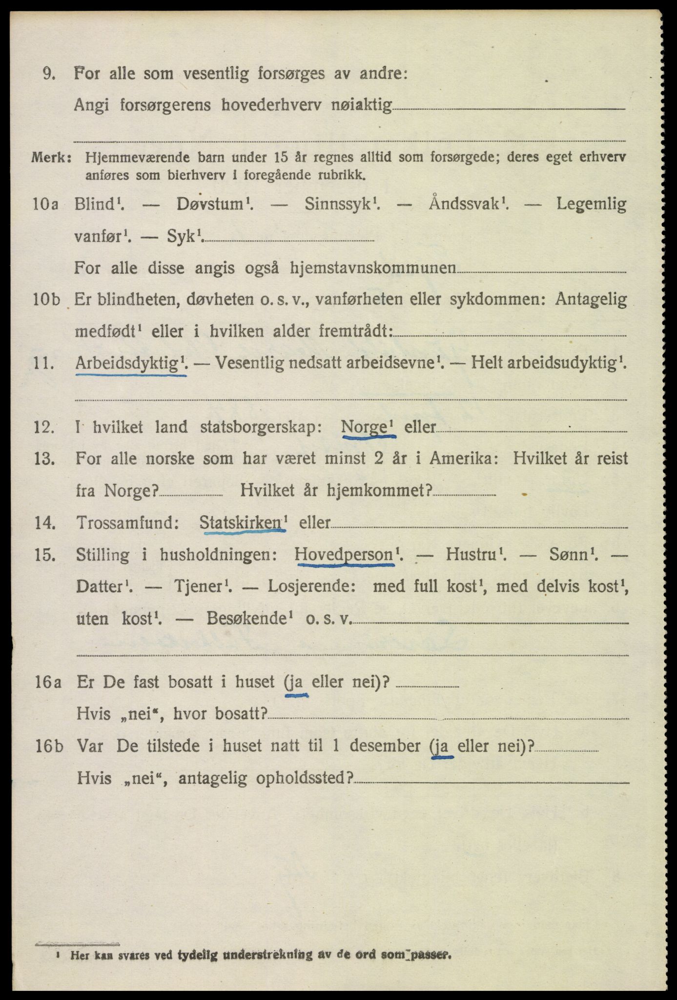 SAH, 1920 census for Trysil, 1920, p. 6912