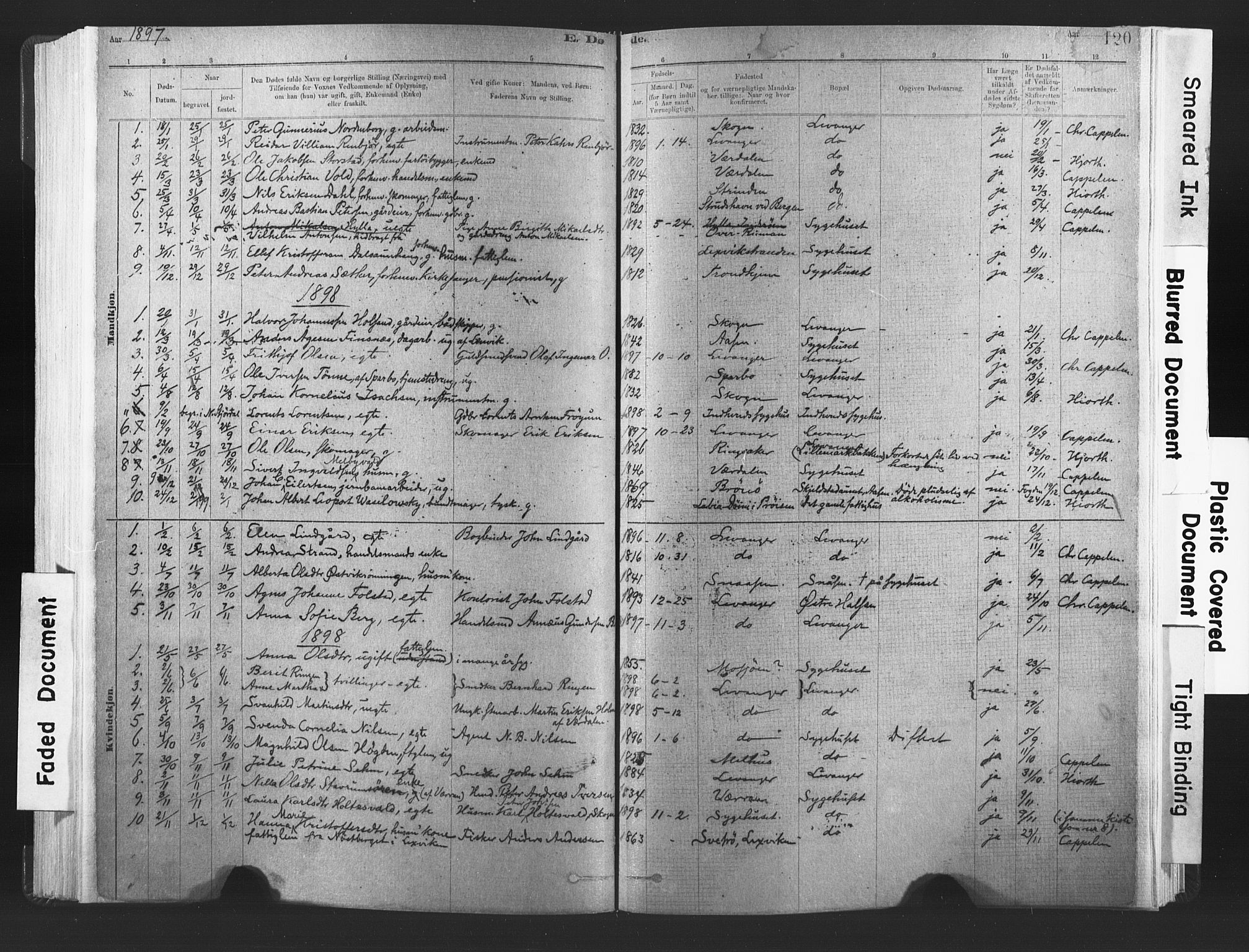 Ministerialprotokoller, klokkerbøker og fødselsregistre - Nord-Trøndelag, SAT/A-1458/720/L0189: Parish register (official) no. 720A05, 1880-1911, p. 120