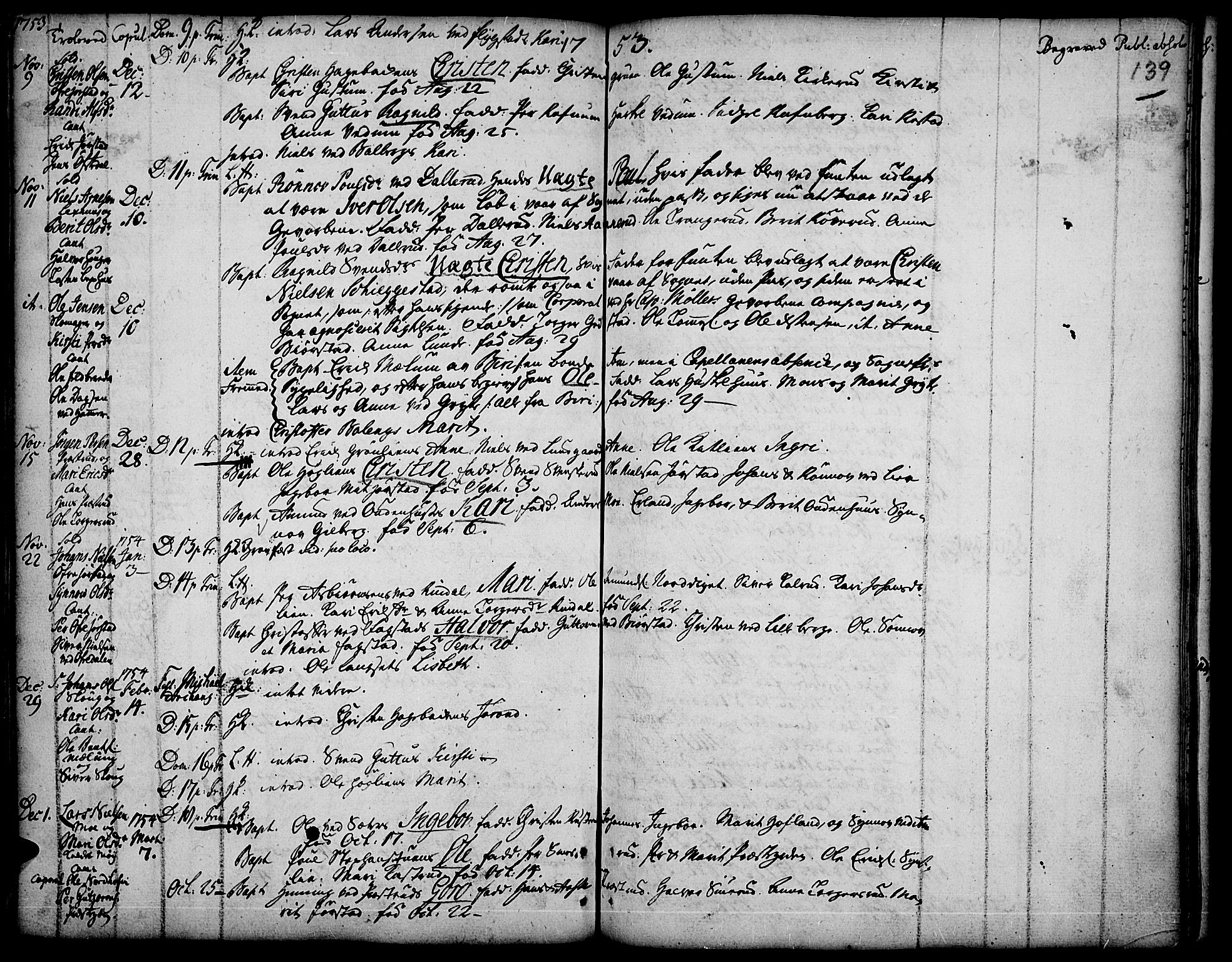 Fåberg prestekontor, SAH/PREST-086/H/Ha/Haa/L0001: Parish register (official) no. 1, 1727-1775, p. 139