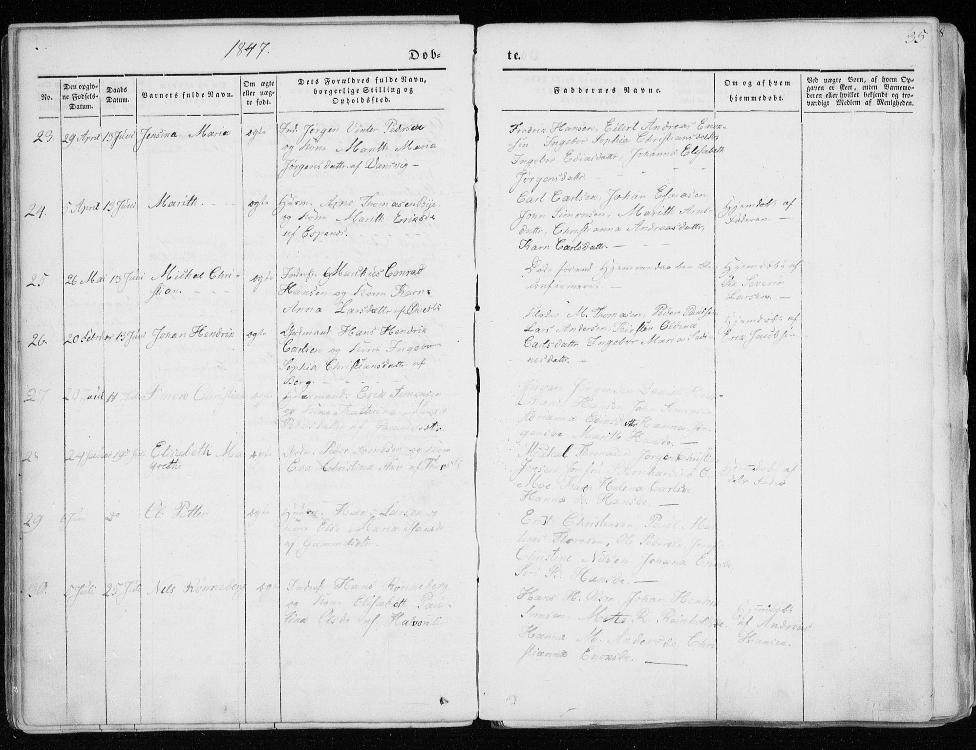 Tranøy sokneprestkontor, SATØ/S-1313/I/Ia/Iaa/L0006kirke: Parish register (official) no. 6, 1844-1855, p. 35