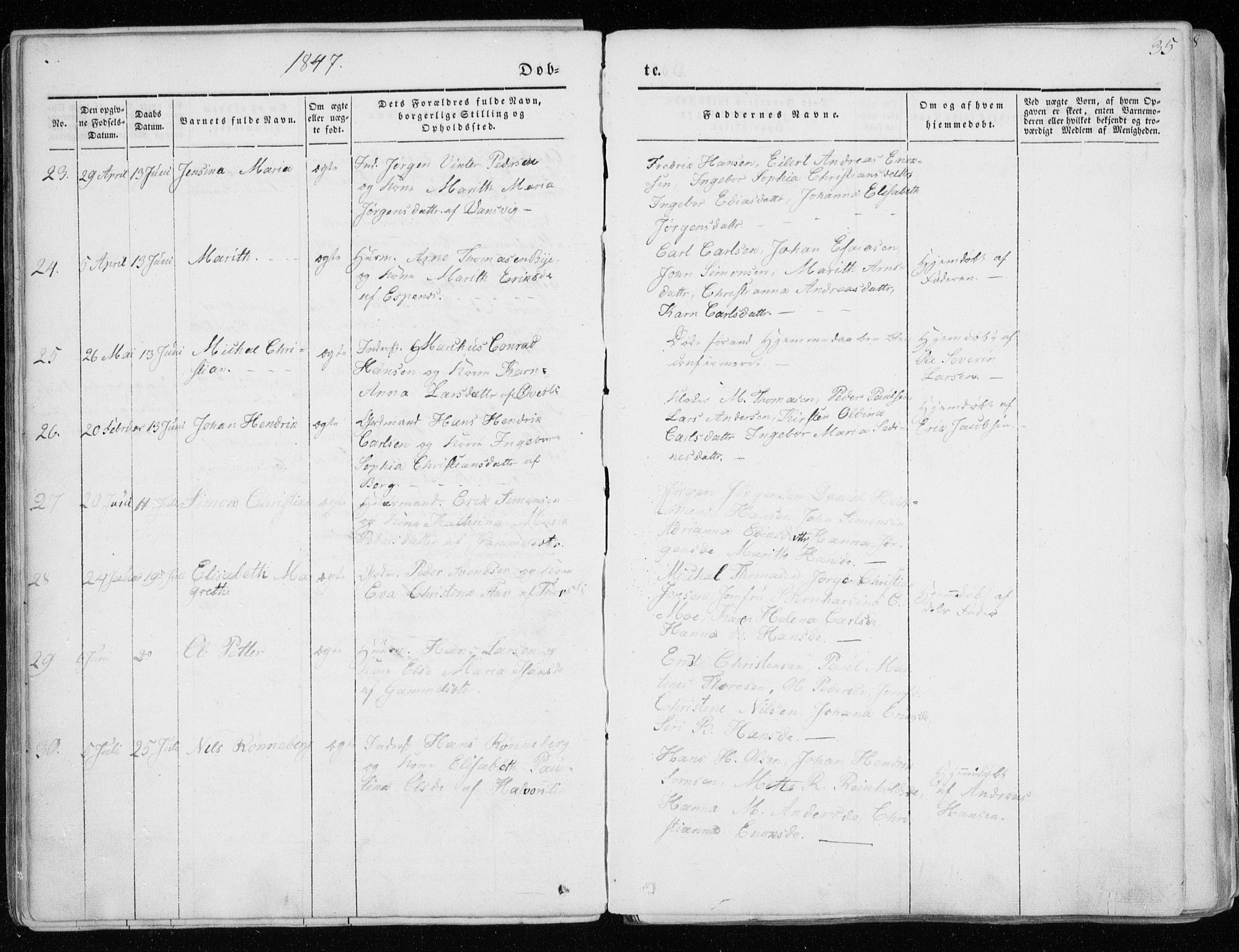 Tranøy sokneprestkontor, AV/SATØ-S-1313/I/Ia/Iaa/L0006kirke: Parish register (official) no. 6, 1844-1855, p. 35