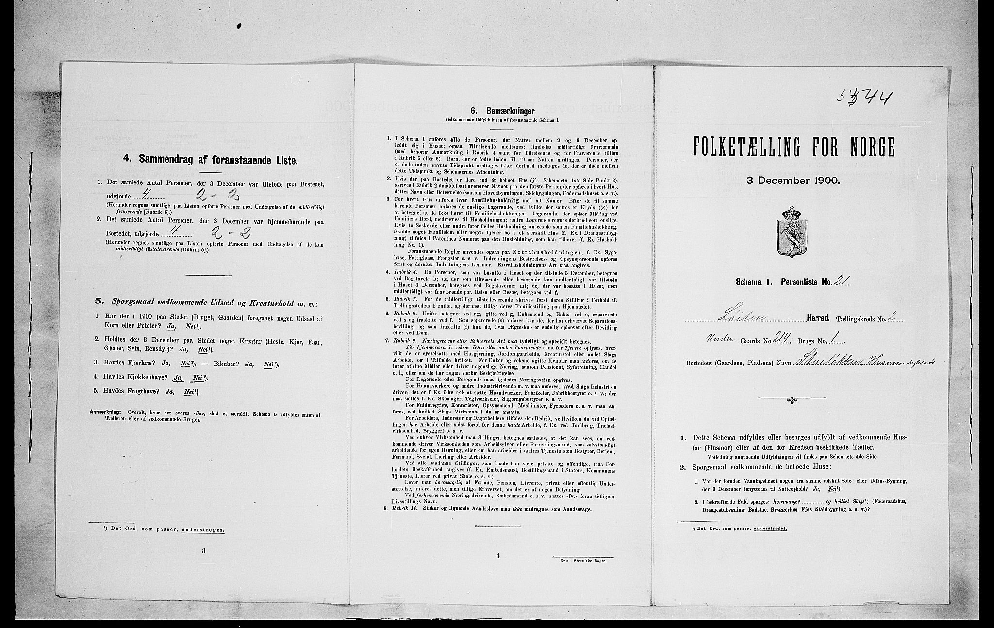 SAH, 1900 census for Løten, 1900, p. 562