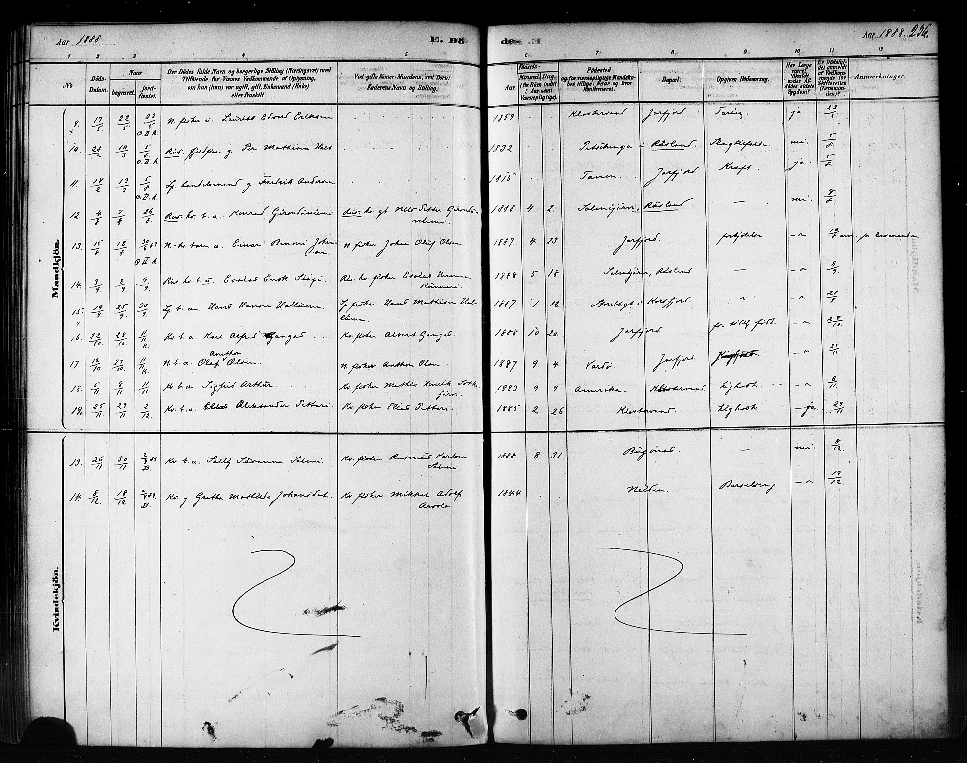 Sør-Varanger sokneprestkontor, AV/SATØ-S-1331/H/Ha/L0003kirke: Parish register (official) no. 3, 1878-1891, p. 236