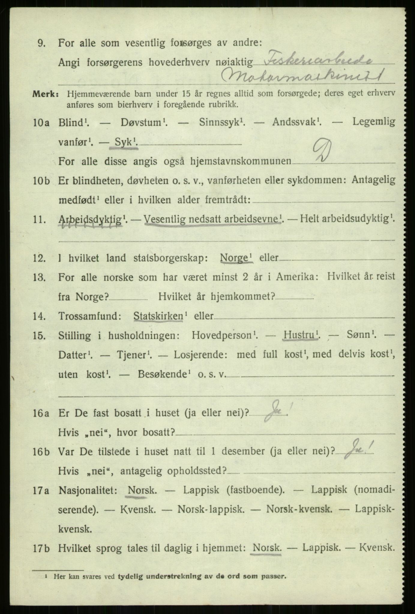 SATØ, 1920 census for Dyrøy, 1920, p. 3622