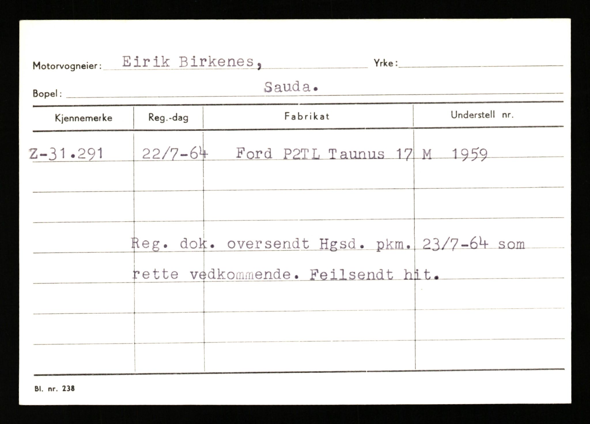 Stavanger trafikkstasjon, AV/SAST-A-101942/0/G/L0005: Registreringsnummer: 23000 - 34245, 1930-1971, p. 2533