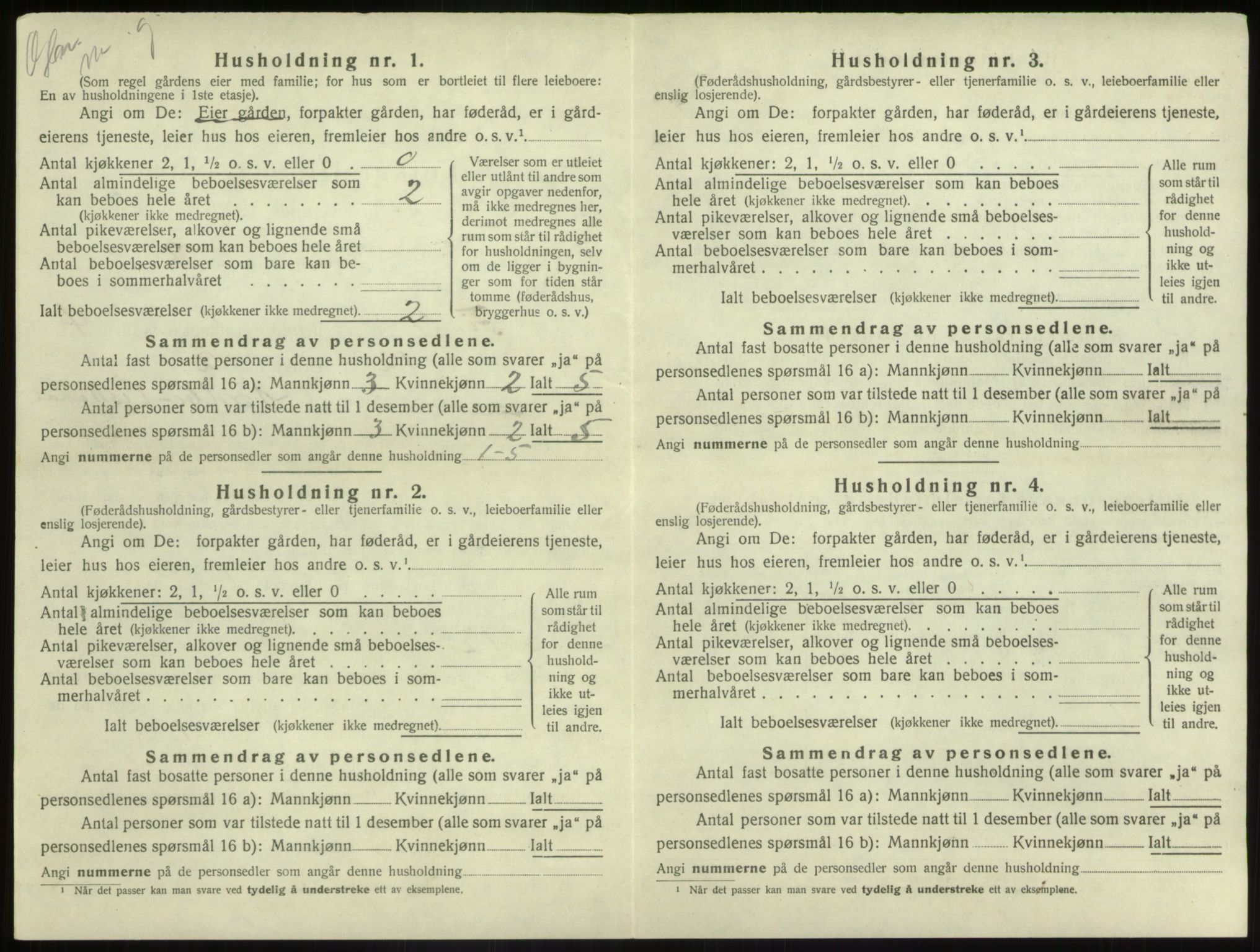 SAB, 1920 census for Førde, 1920, p. 218