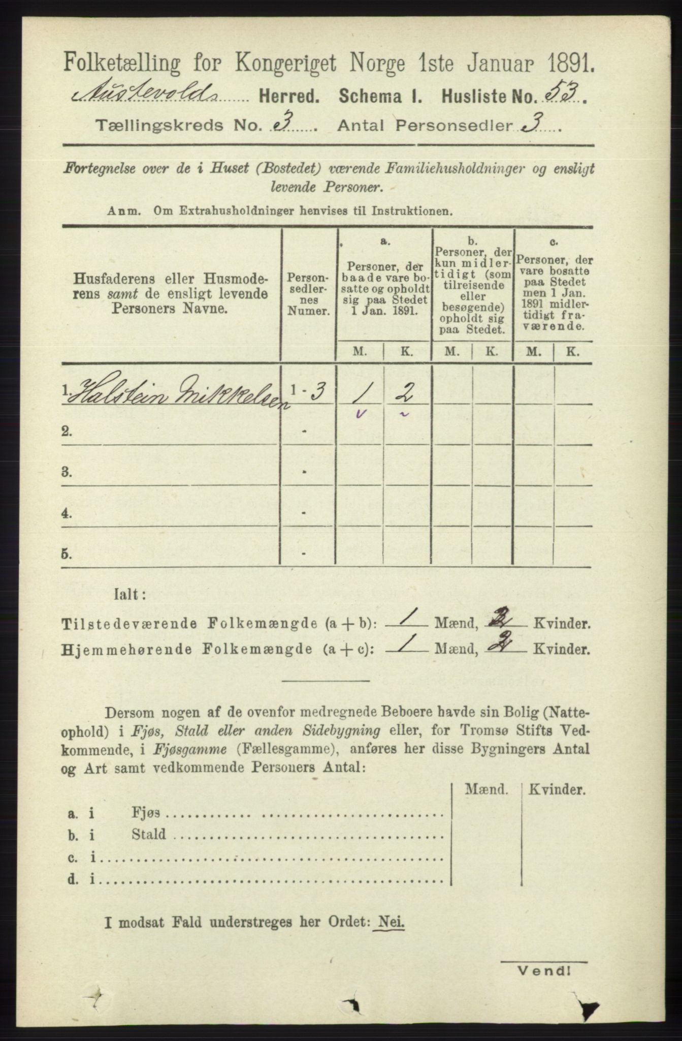 RA, 1891 census for 1244 Austevoll, 1891, p. 950