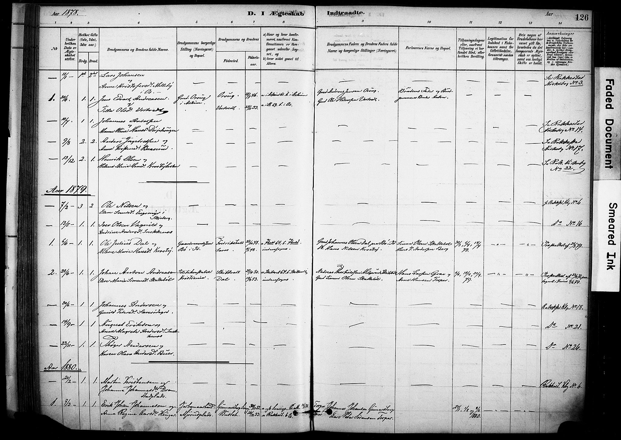 Rakkestad prestekontor Kirkebøker, AV/SAO-A-2008/F/Fc/L0001: Parish register (official) no. III 1, 1878-1905, p. 126