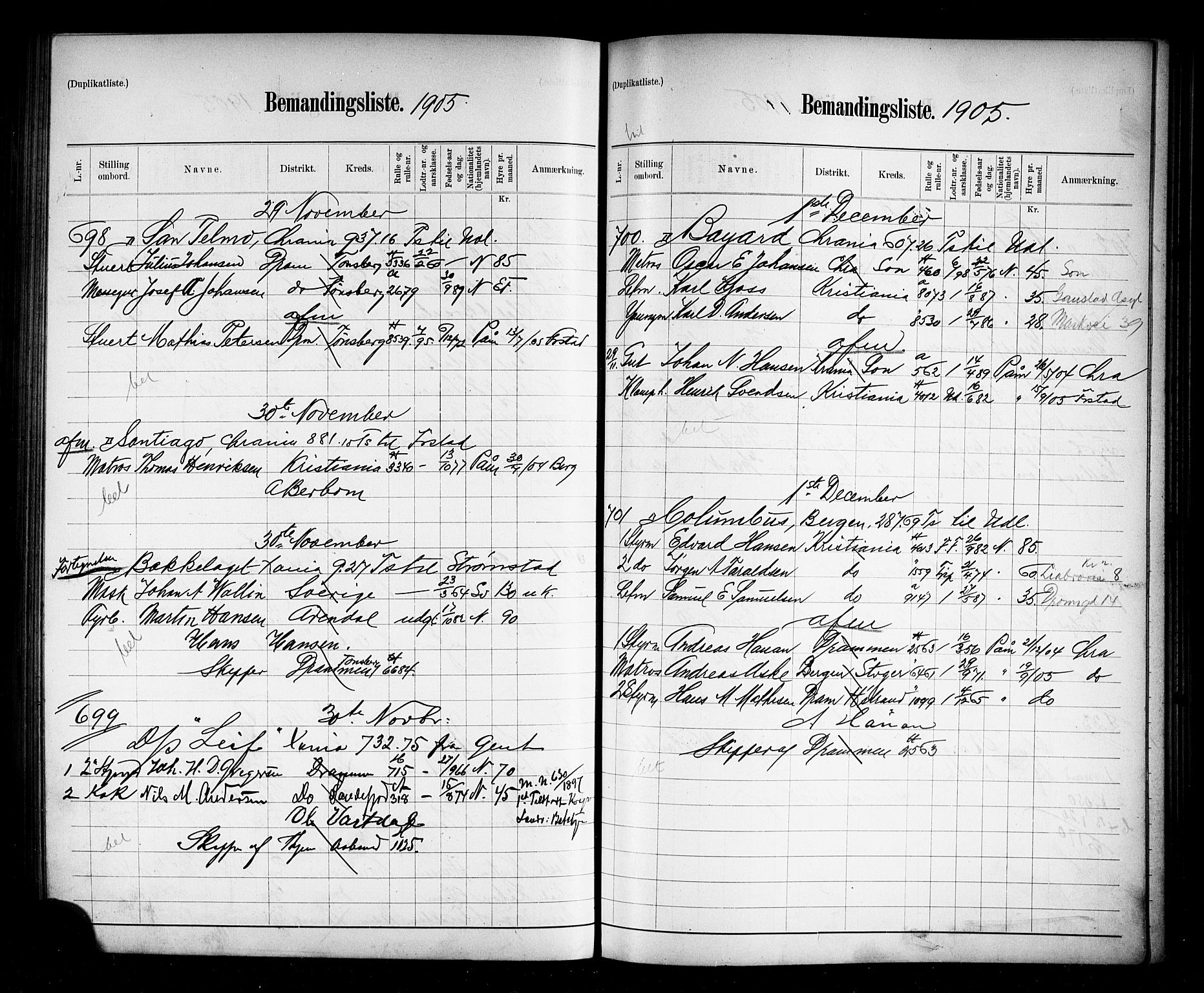 Oslo mønstringskontor, AV/SAO-A-10569g/G/Ga/L0009: Mønstringsjournal, 1904-1906, p. 239