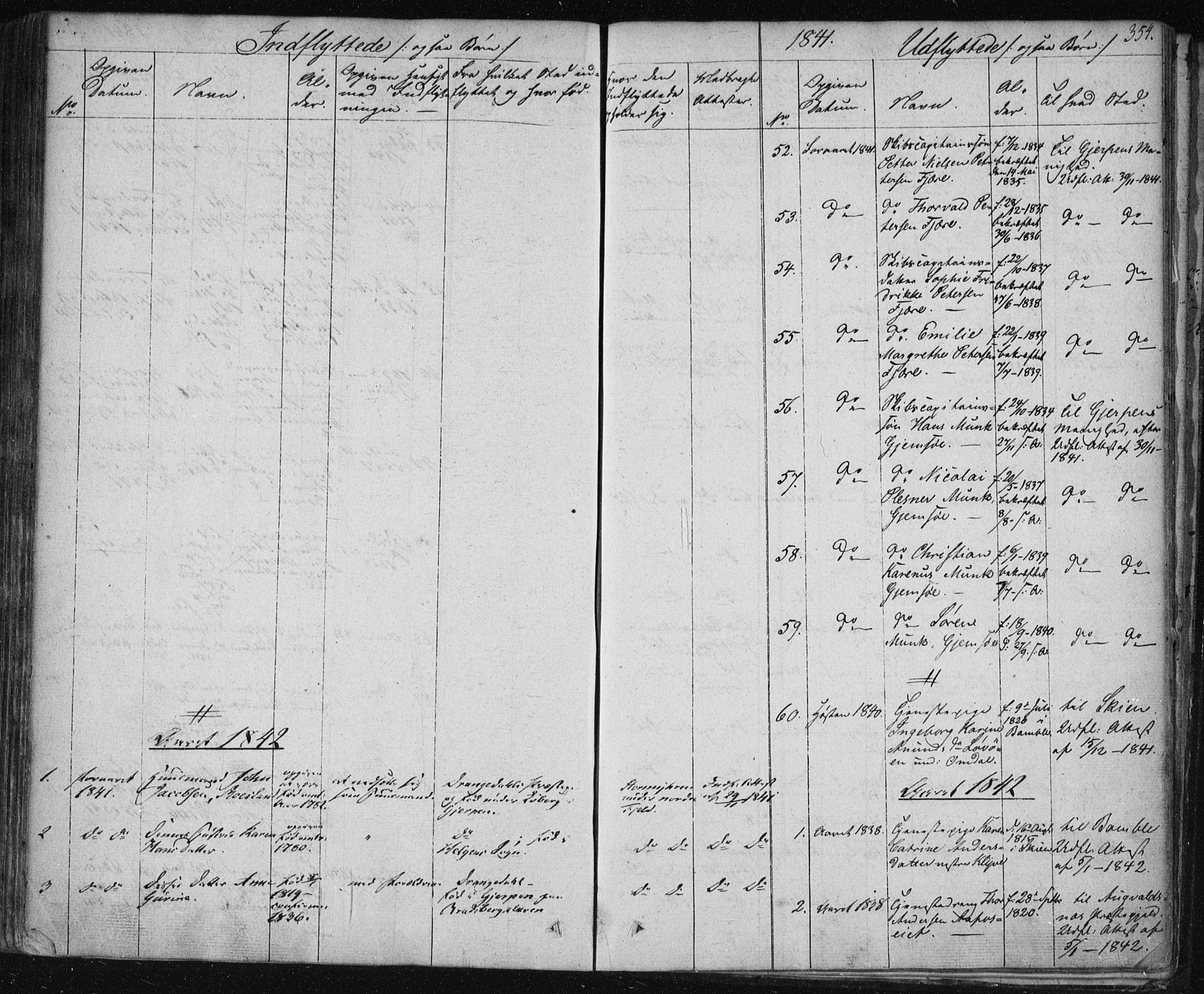 Solum kirkebøker, SAKO/A-306/F/Fa/L0005: Parish register (official) no. I 5, 1833-1843, p. 354