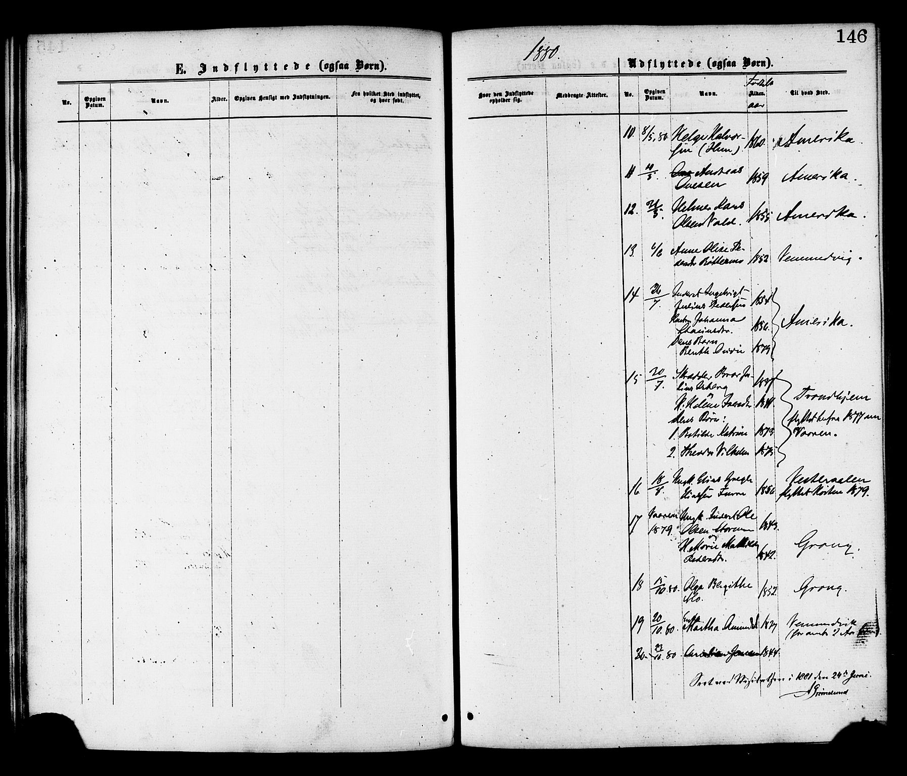 Ministerialprotokoller, klokkerbøker og fødselsregistre - Nord-Trøndelag, AV/SAT-A-1458/764/L0554: Parish register (official) no. 764A09, 1867-1880, p. 146