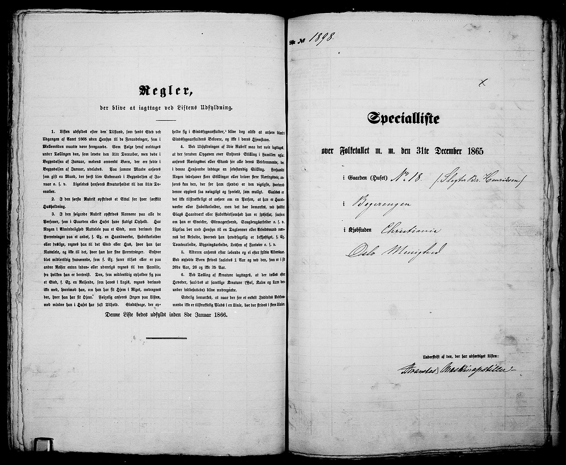 RA, 1865 census for Kristiania, 1865, p. 4248