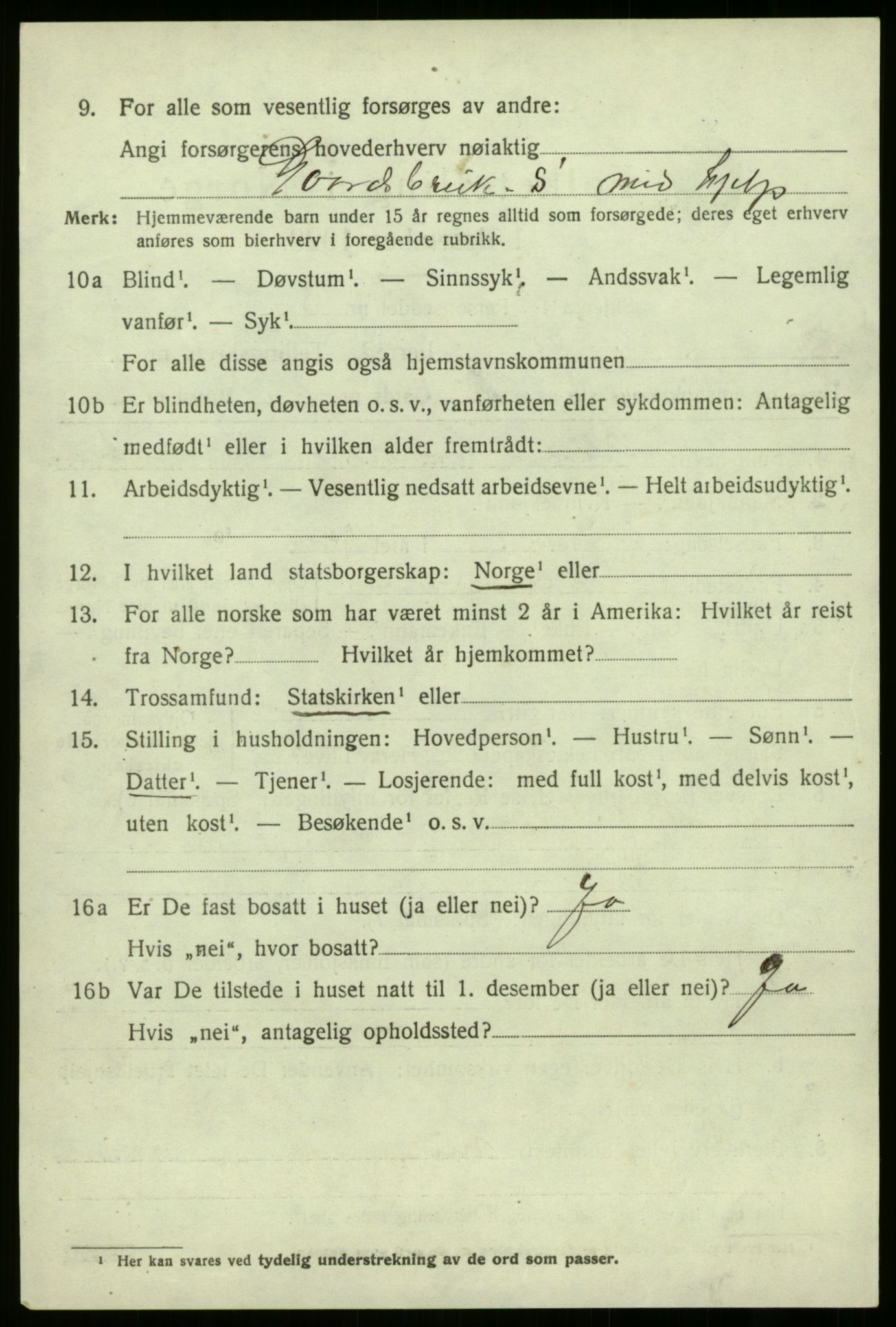 SAB, 1920 census for Askvoll, 1920, p. 4579