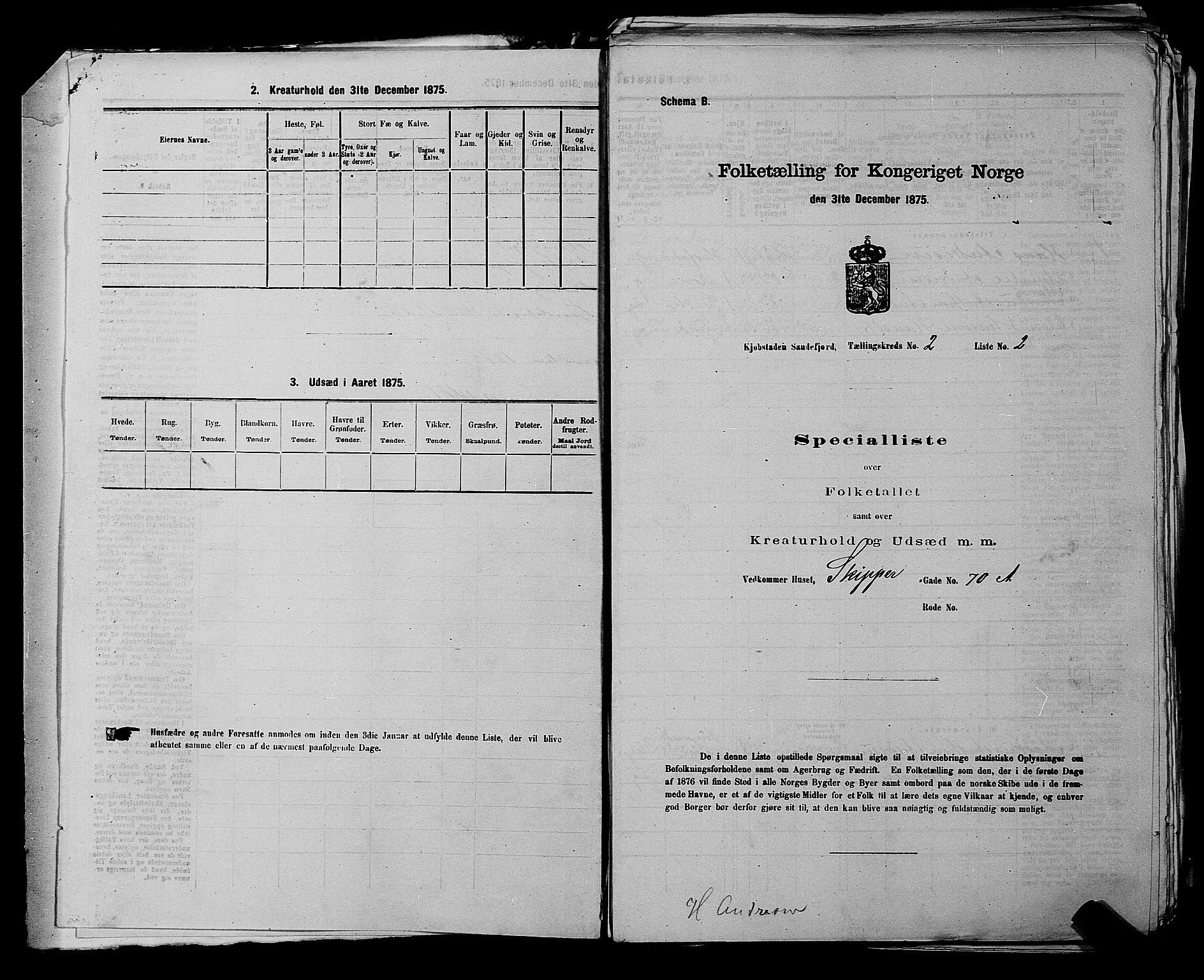 SAKO, 1875 census for 0706B Sandeherred/Sandefjord, 1875, p. 184