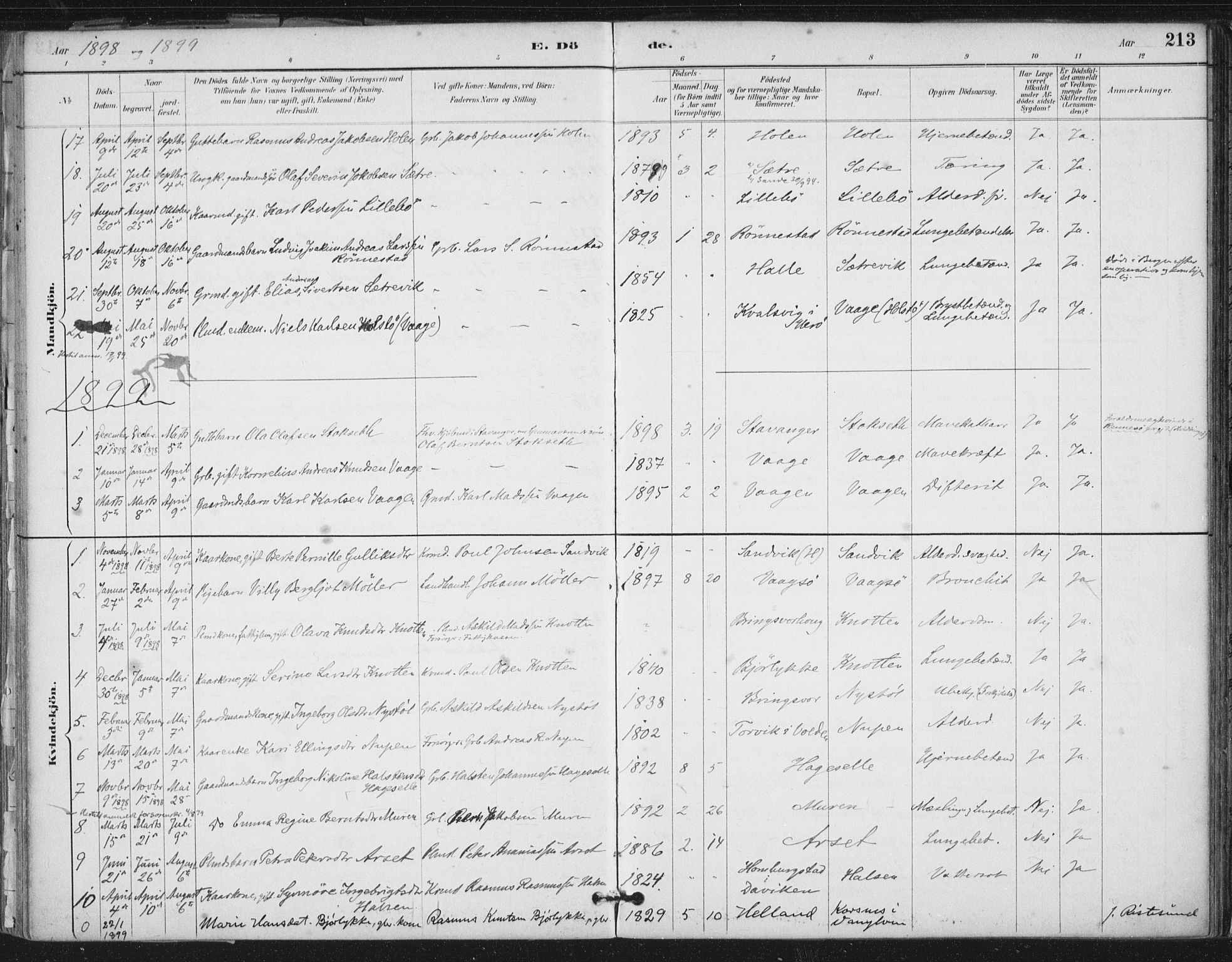 Ministerialprotokoller, klokkerbøker og fødselsregistre - Møre og Romsdal, AV/SAT-A-1454/503/L0037: Parish register (official) no. 503A05, 1884-1900, p. 213