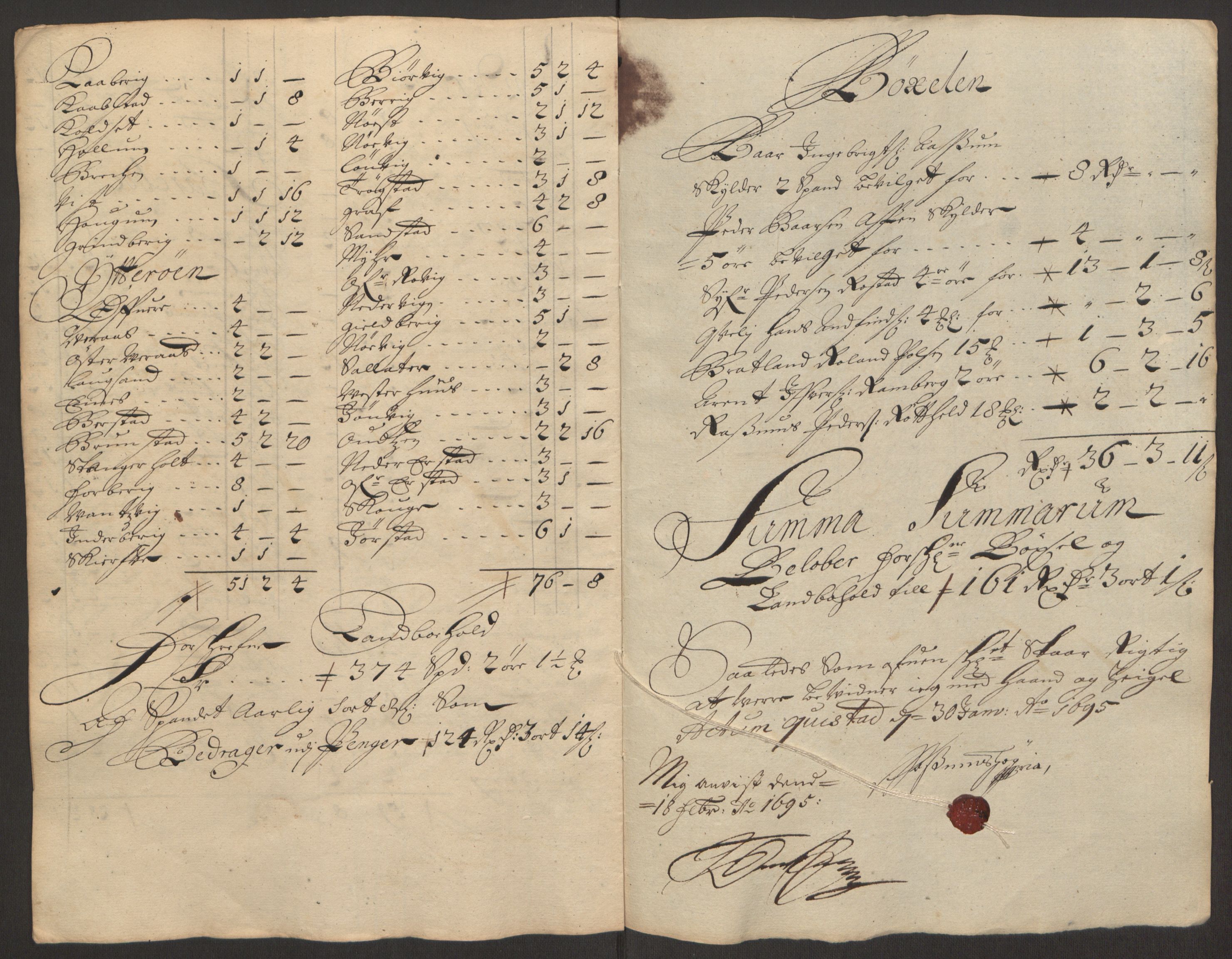 Rentekammeret inntil 1814, Reviderte regnskaper, Fogderegnskap, RA/EA-4092/R63/L4308: Fogderegnskap Inderøy, 1692-1694, p. 607