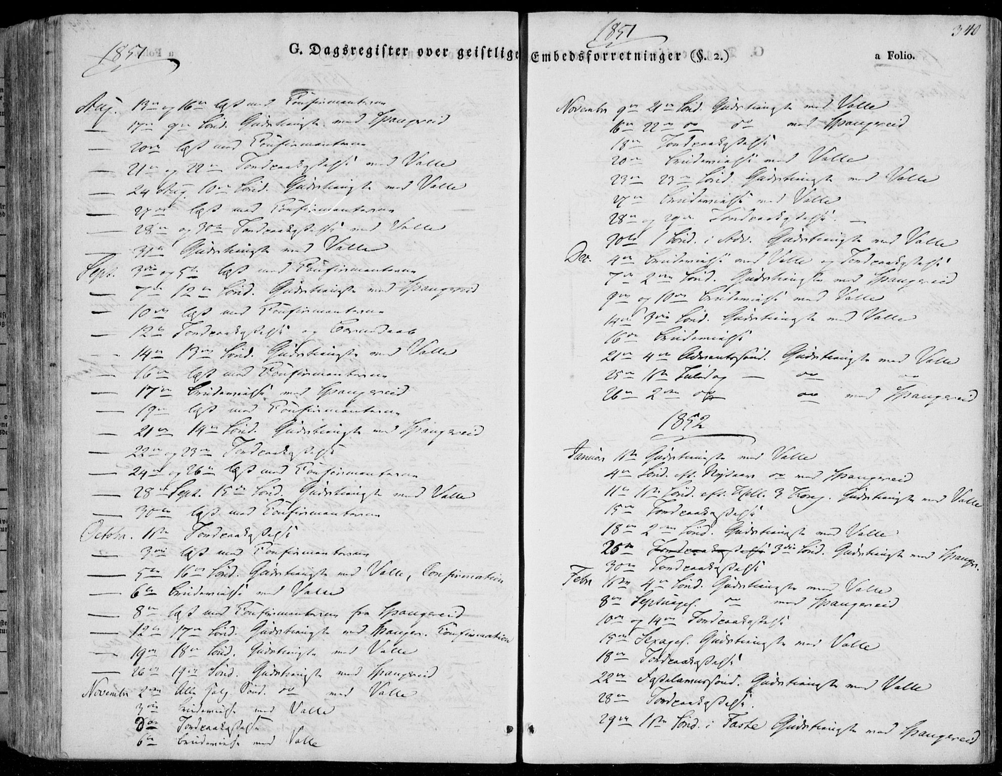 Sør-Audnedal sokneprestkontor, AV/SAK-1111-0039/F/Fa/Fab/L0006: Parish register (official) no. A 6, 1829-1855, p. 340