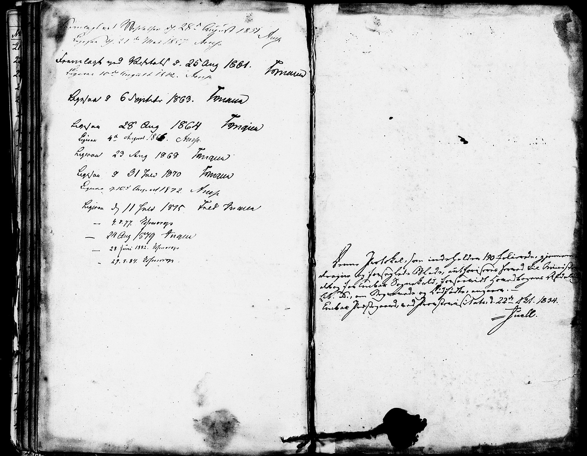 Enebakk prestekontor Kirkebøker, SAO/A-10171c/F/Fa/L0013: Parish register (official) no. I 13, 1832-1882