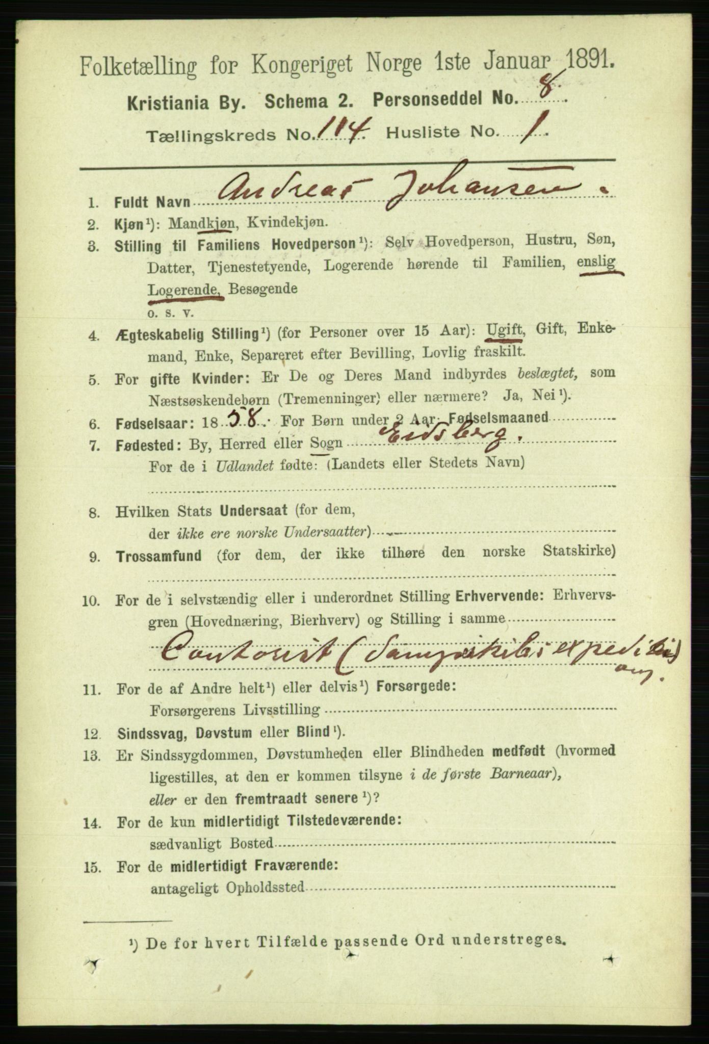 RA, 1891 census for 0301 Kristiania, 1891, p. 60770