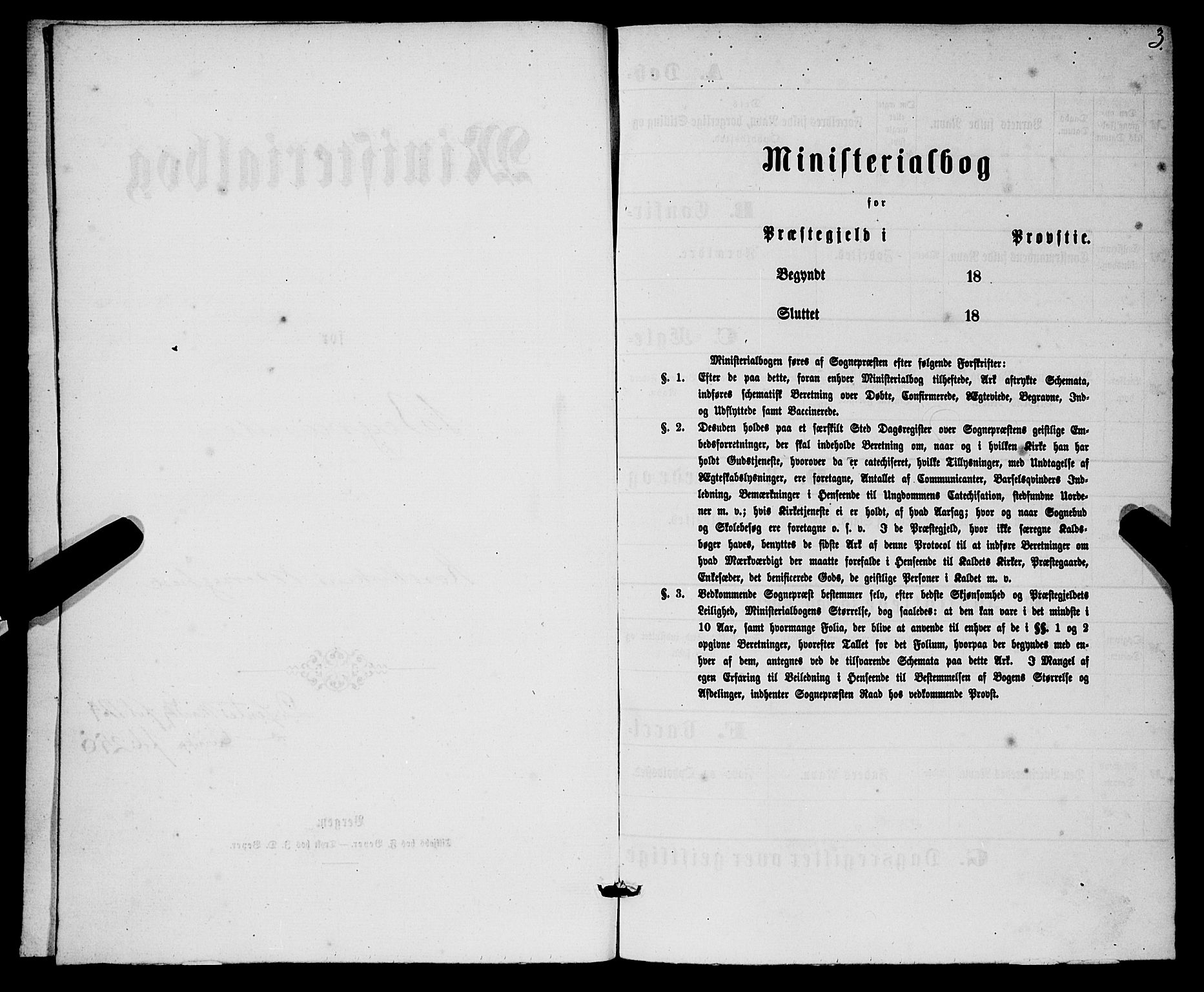 Korskirken sokneprestembete, SAB/A-76101/H/Haa/L0045: Parish register (official) no. E 3, 1863-1875, p. 3