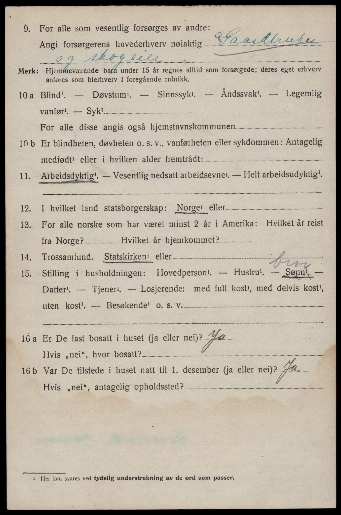 SAKO, 1920 census for Seljord, 1920, p. 3901