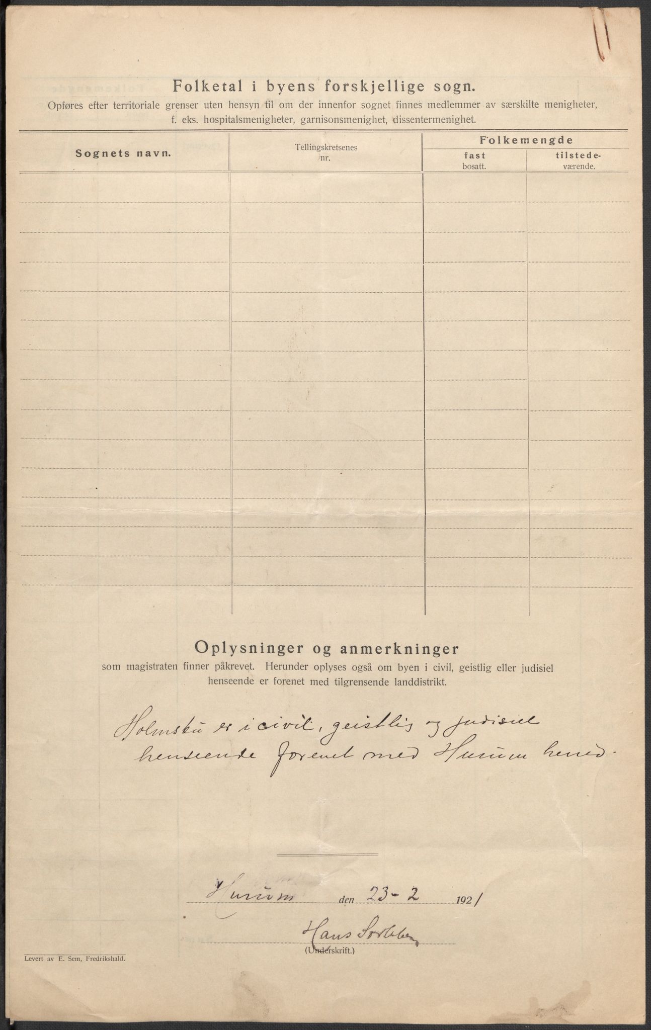 SAKO, 1920 census for Holmsbu, 1920, p. 3