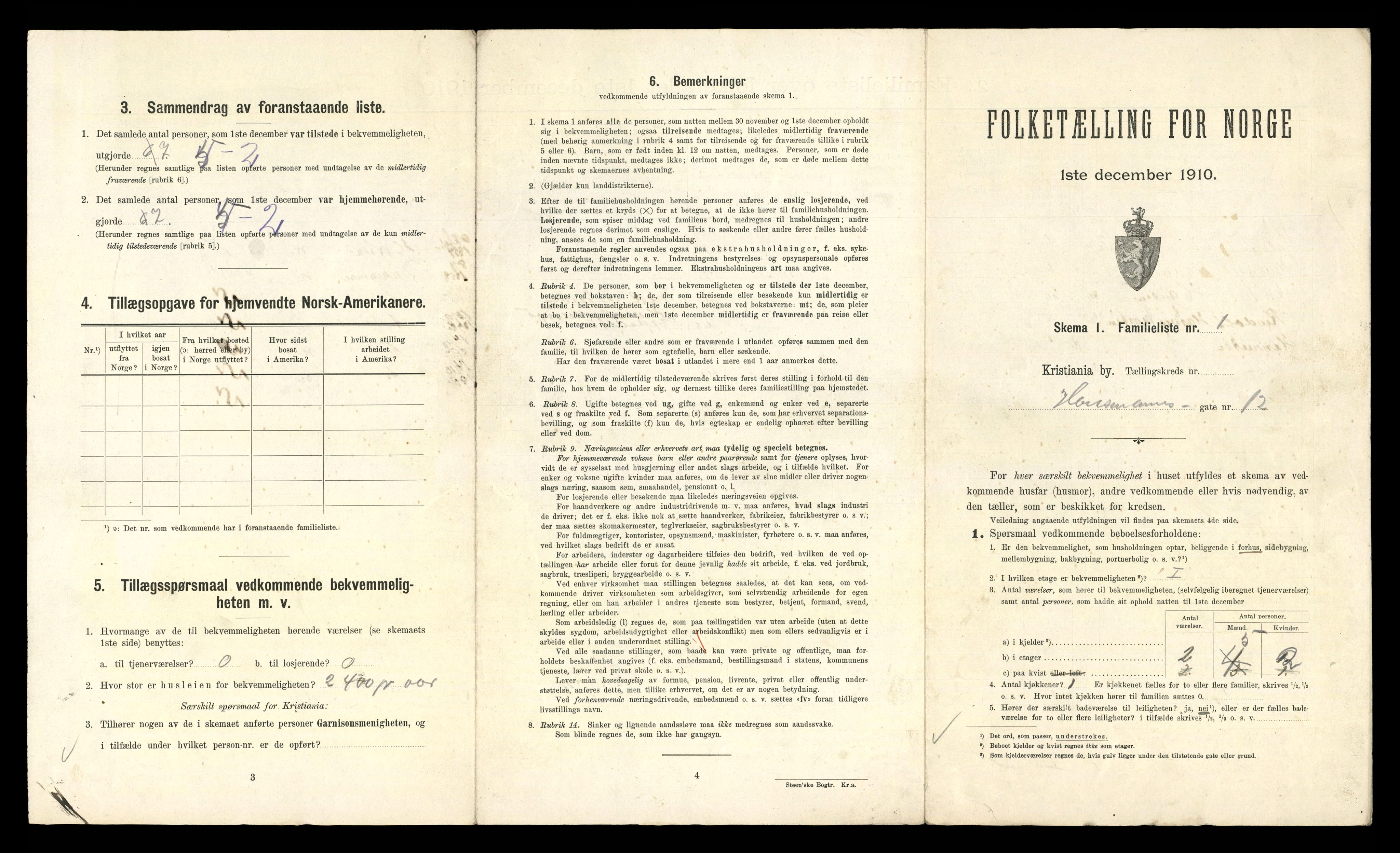 RA, 1910 census for Kristiania, 1910, p. 34425