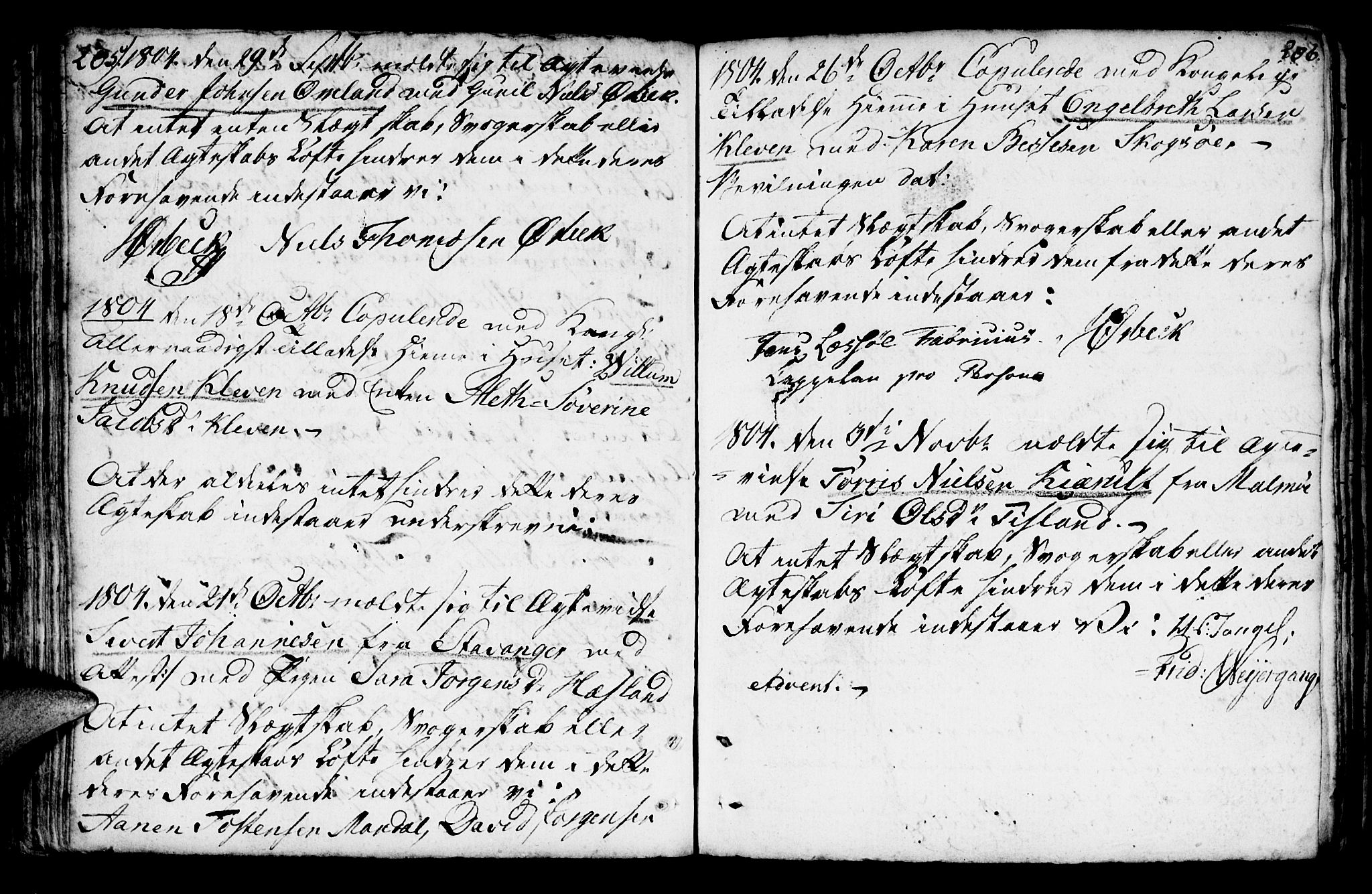Mandal sokneprestkontor, SAK/1111-0030/F/Fa/Faa/L0007: Parish register (official) no. A 7, 1783-1818, p. 205-206