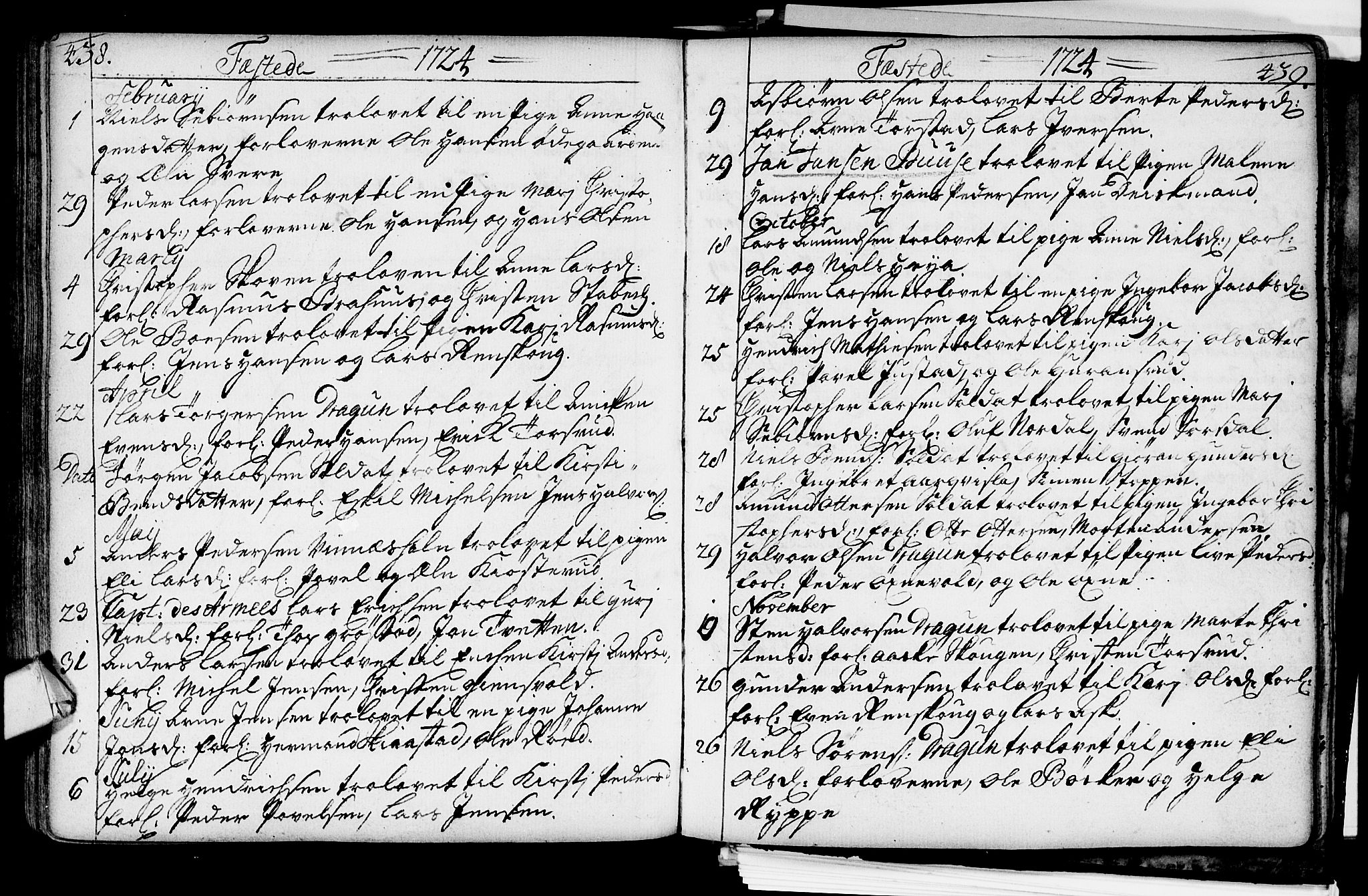 Lier kirkebøker, AV/SAKO-A-230/F/Fa/L0002: Parish register (official) no. I 2, 1701-1726, p. 438-439