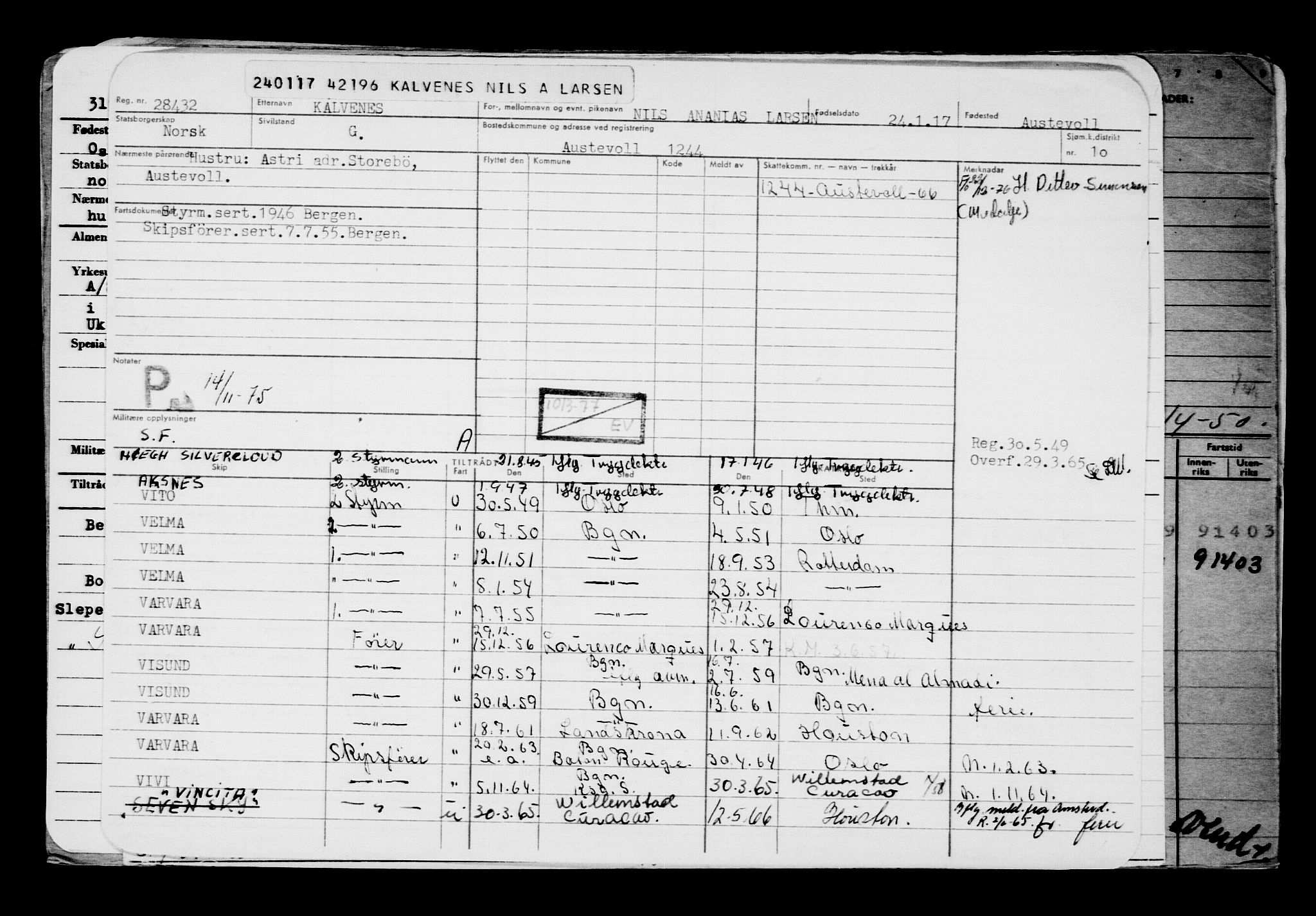 Direktoratet for sjømenn, AV/RA-S-3545/G/Gb/L0145: Hovedkort, 1917, p. 440