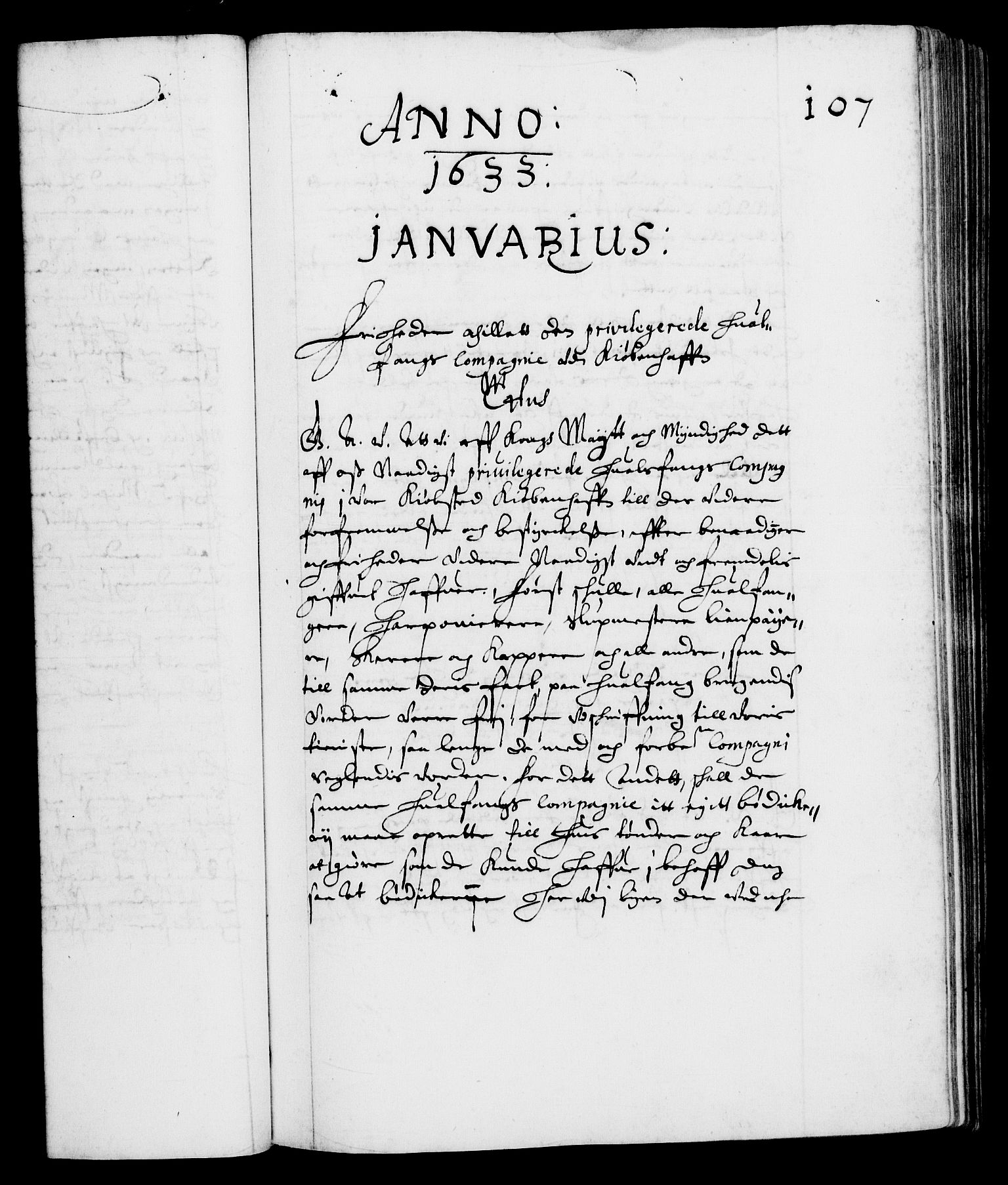 Danske Kanselli 1572-1799, RA/EA-3023/F/Fc/Fca/Fcaa/L0005: Norske registre (mikrofilm), 1631-1636, p. 107a