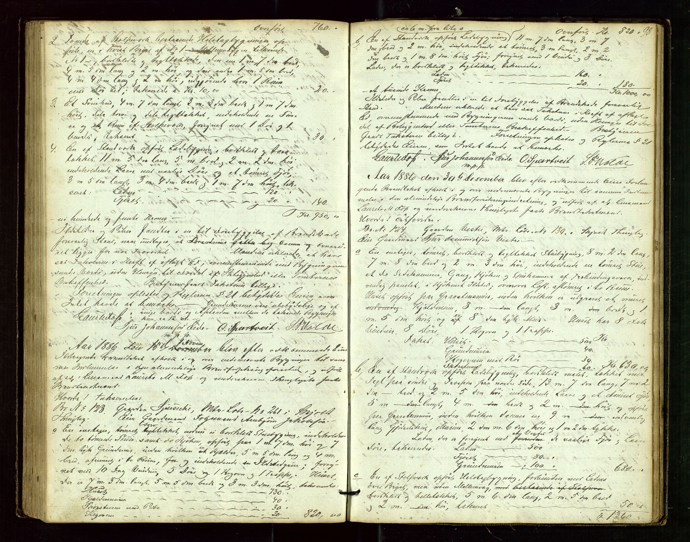 Skjold lensmannskontor, AV/SAST-A-100182/Goa/L0001: "Brandtaxations-Protocol for Skjold Thinglaug i Ryfylke", 1853-1890, p. 97b-98a