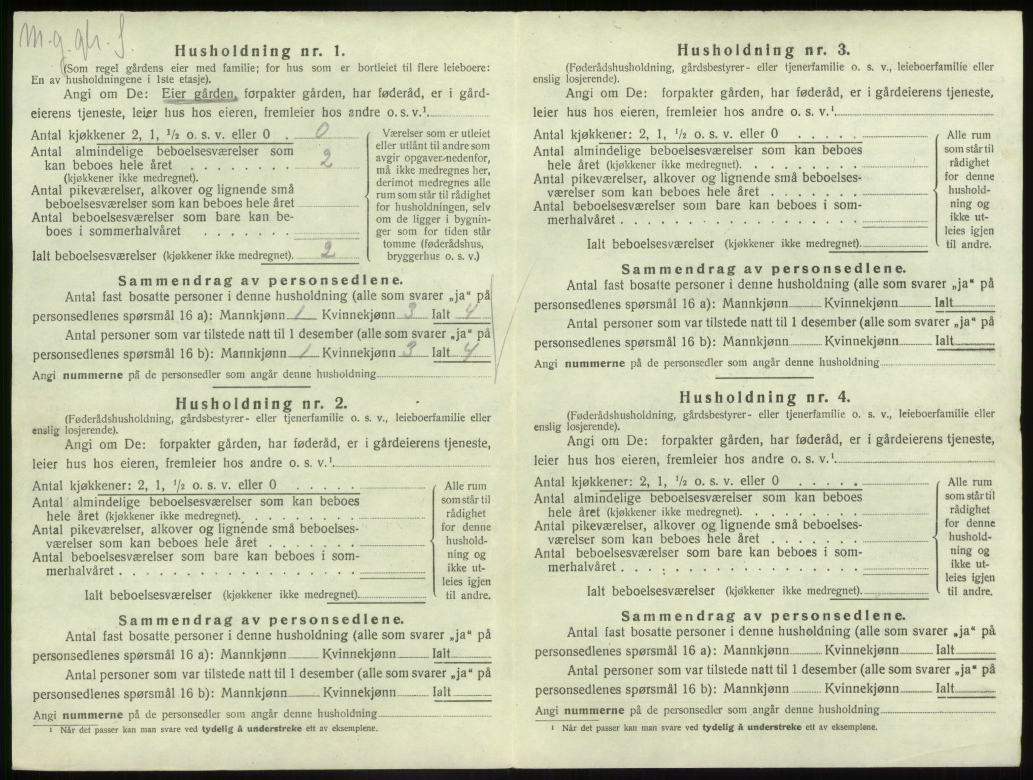 SAB, 1920 census for Gaular, 1920, p. 744