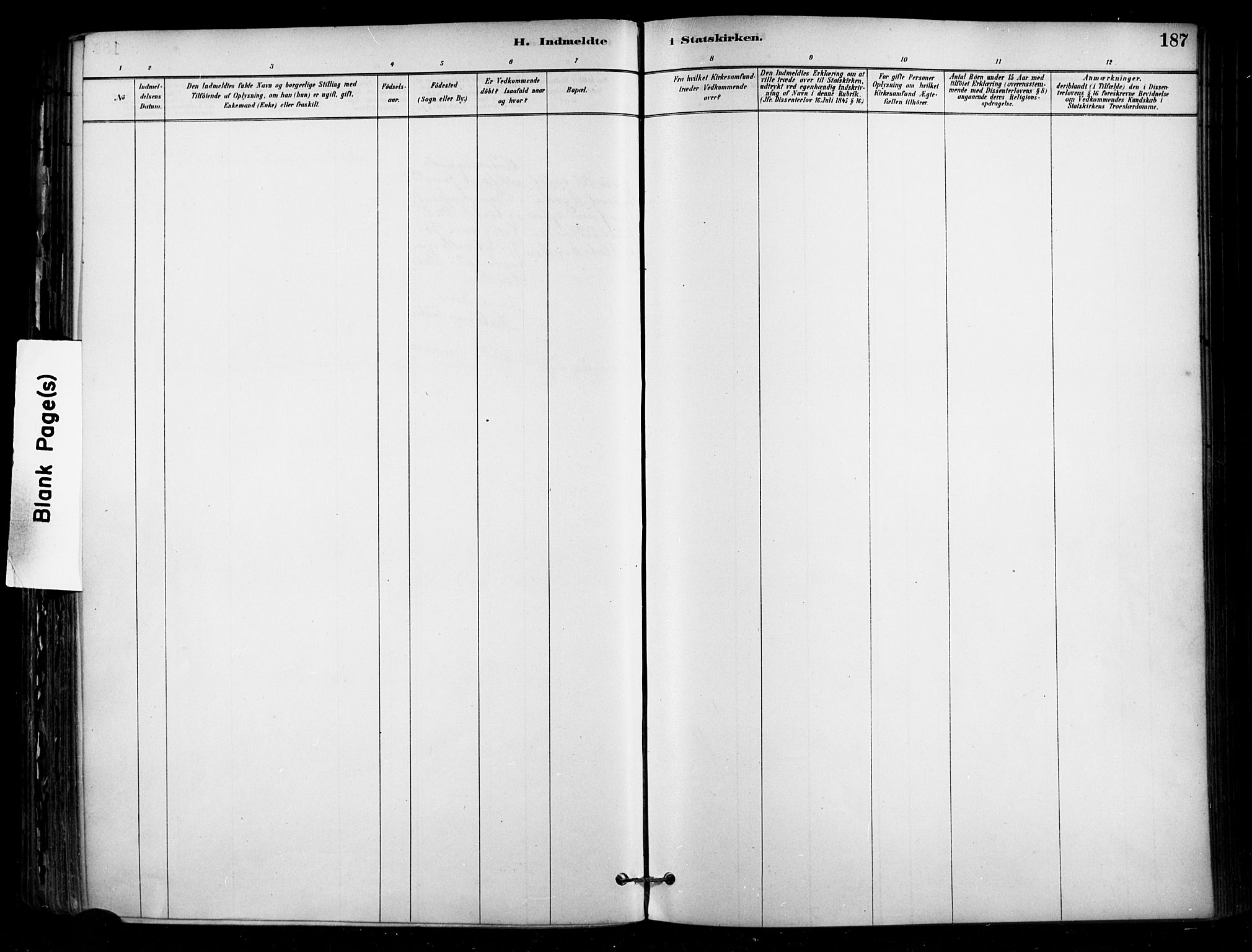 Enebakk prestekontor Kirkebøker, SAO/A-10171c/F/Fa/L0016: Parish register (official) no. I 16, 1883-1898, p. 187