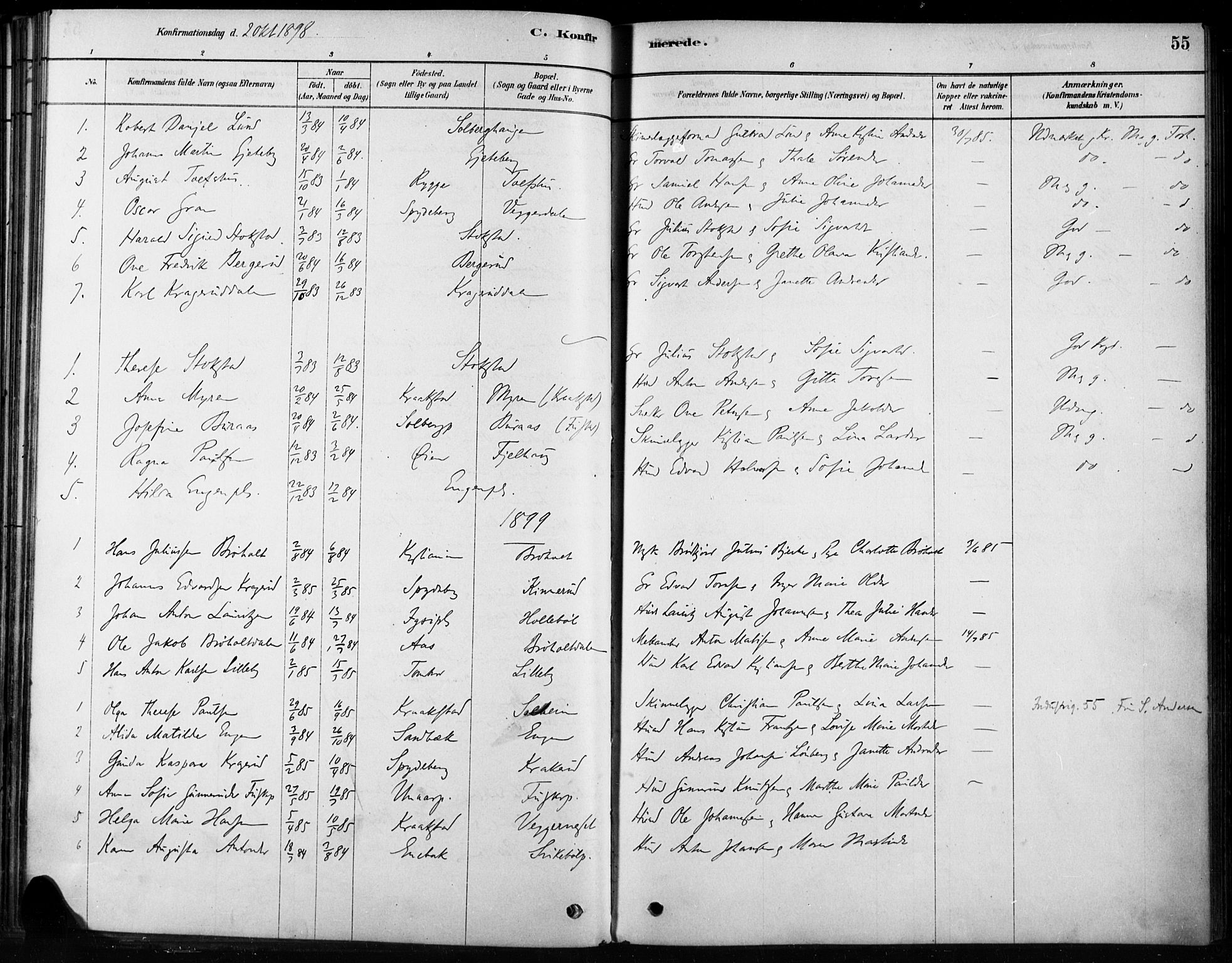 Hobøl prestekontor Kirkebøker, AV/SAO-A-2002/F/Fb/L0001: Parish register (official) no. II 1, 1878-1904, p. 55