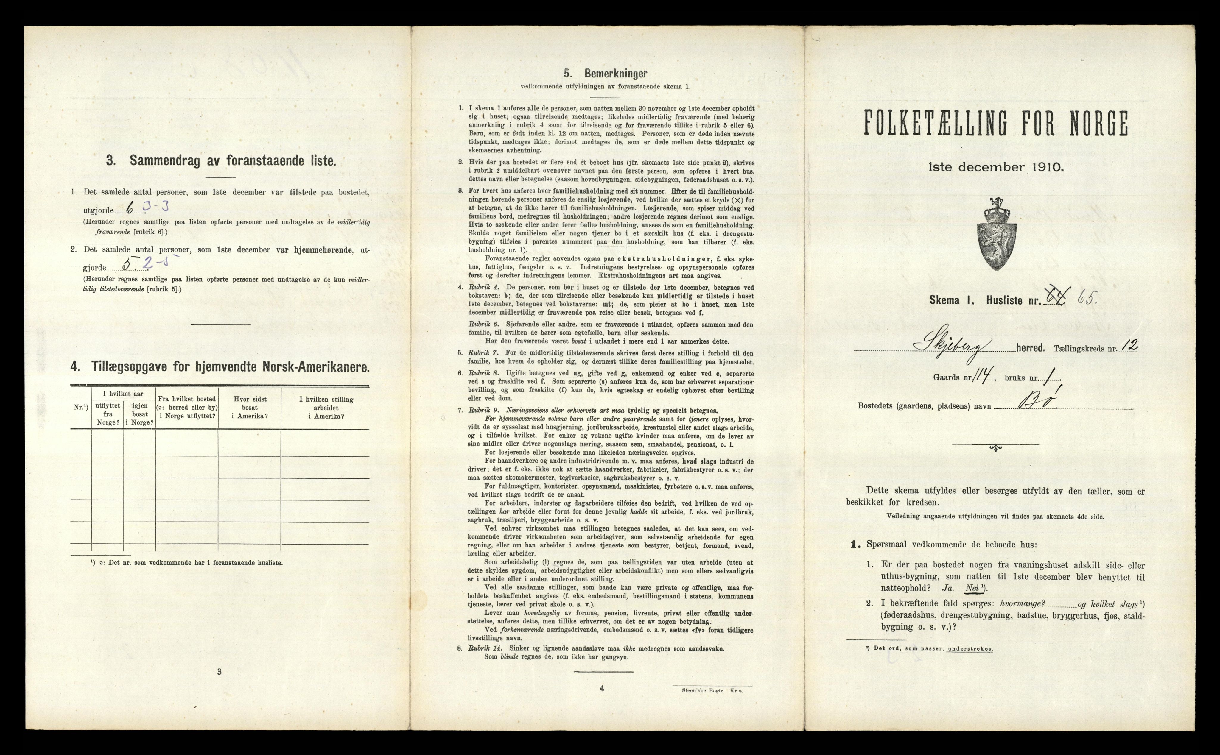 RA, 1910 census for Skjeberg, 1910, p. 1744