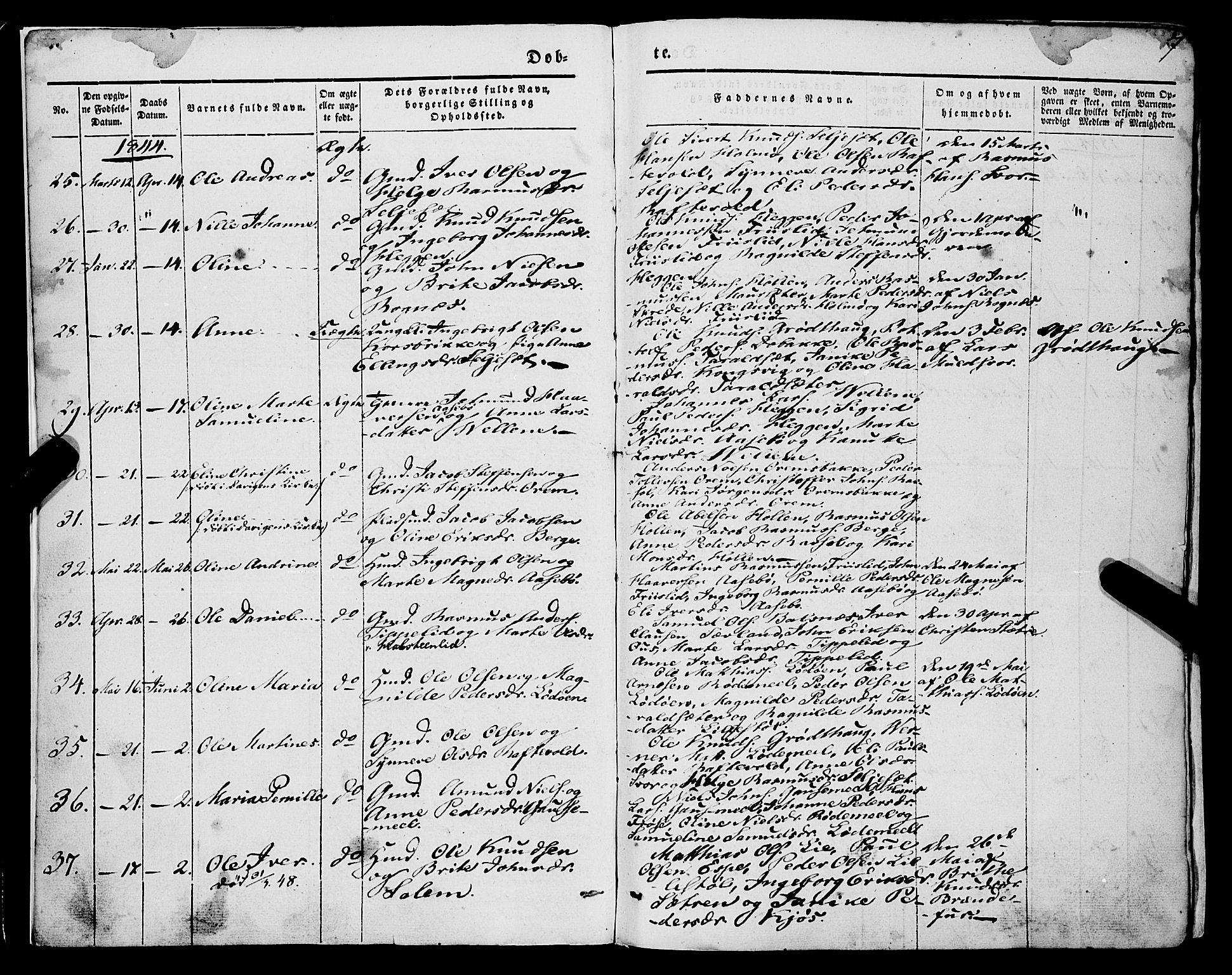 Eid sokneprestembete, AV/SAB-A-82301/H/Haa/Haaa/L0007: Parish register (official) no. A 7, 1844-1858, p. 7