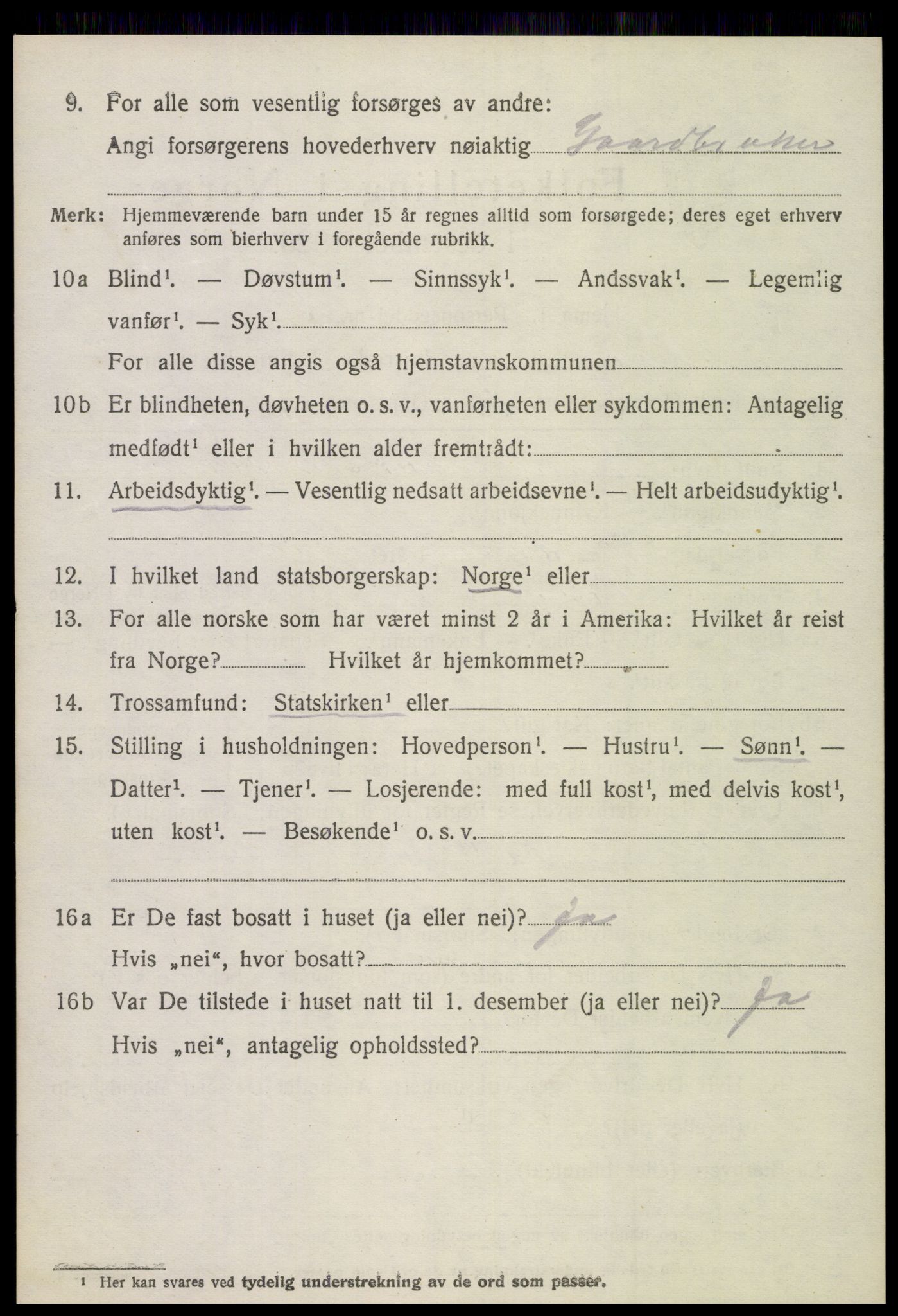 SAT, 1920 census for Veøy, 1920, p. 3148