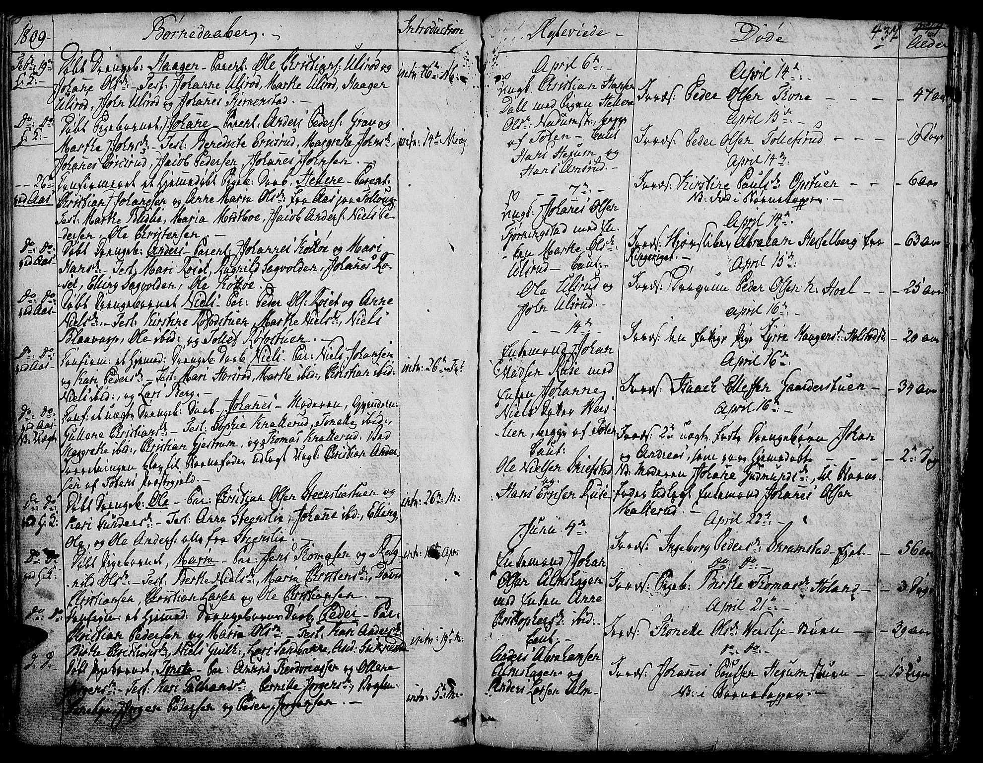 Toten prestekontor, AV/SAH-PREST-102/H/Ha/Haa/L0007: Parish register (official) no. 7, 1794-1809, p. 437