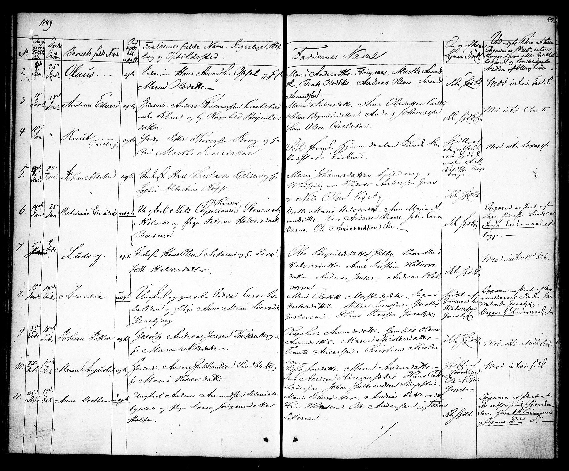 Rødenes prestekontor Kirkebøker, AV/SAO-A-2005/F/Fa/L0005: Parish register (official) no. I 5, 1838-1849, p. 57